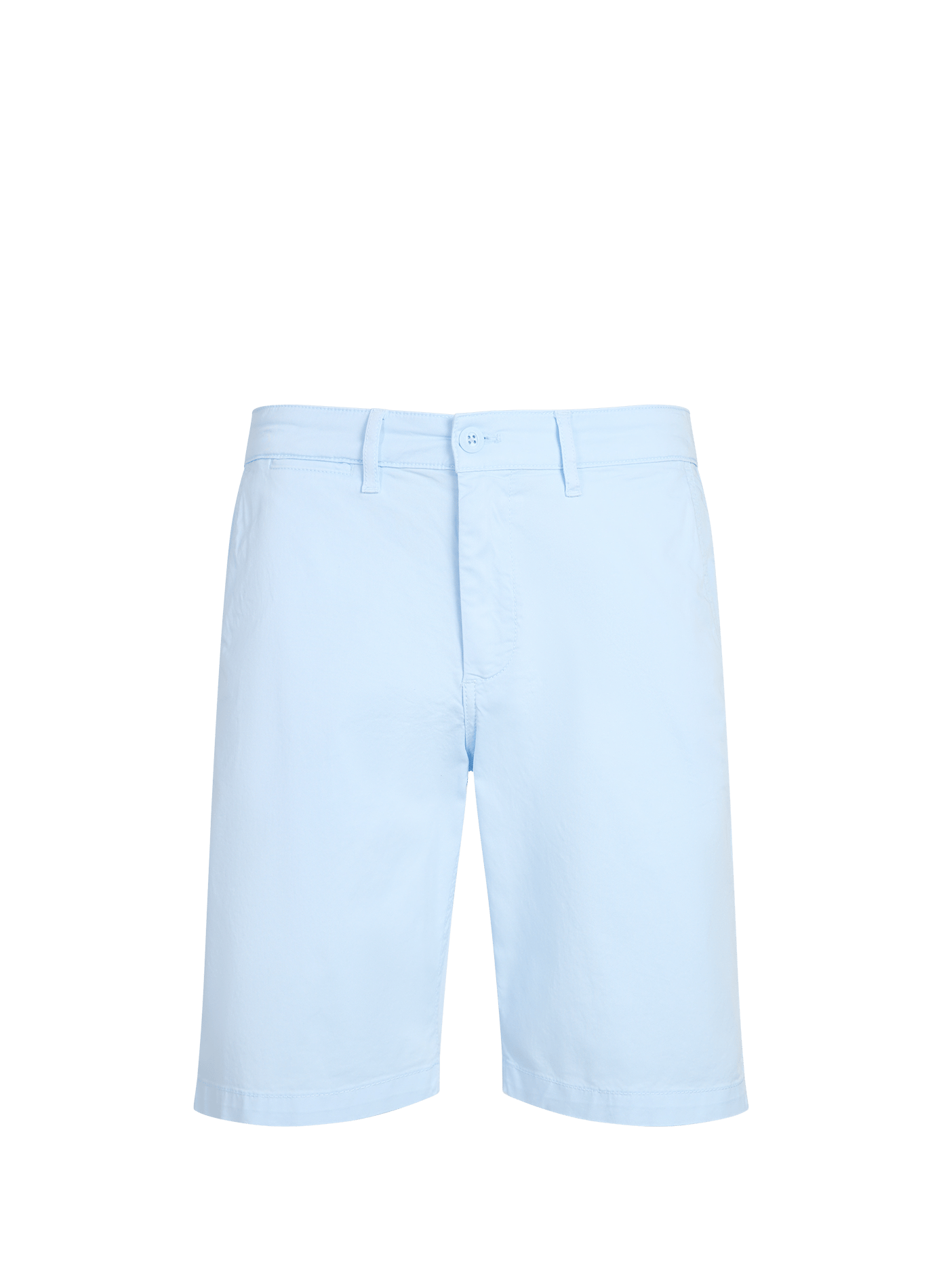 Bermuda uni en coton mélangé EDEN PARK Bleu