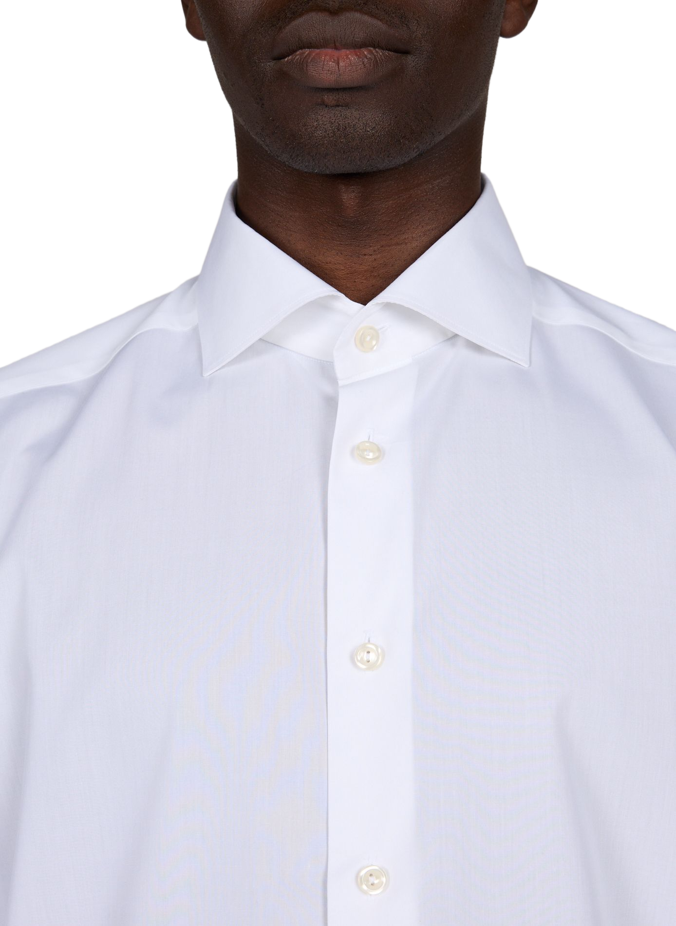 Chemise droite en coton ETON Blanc