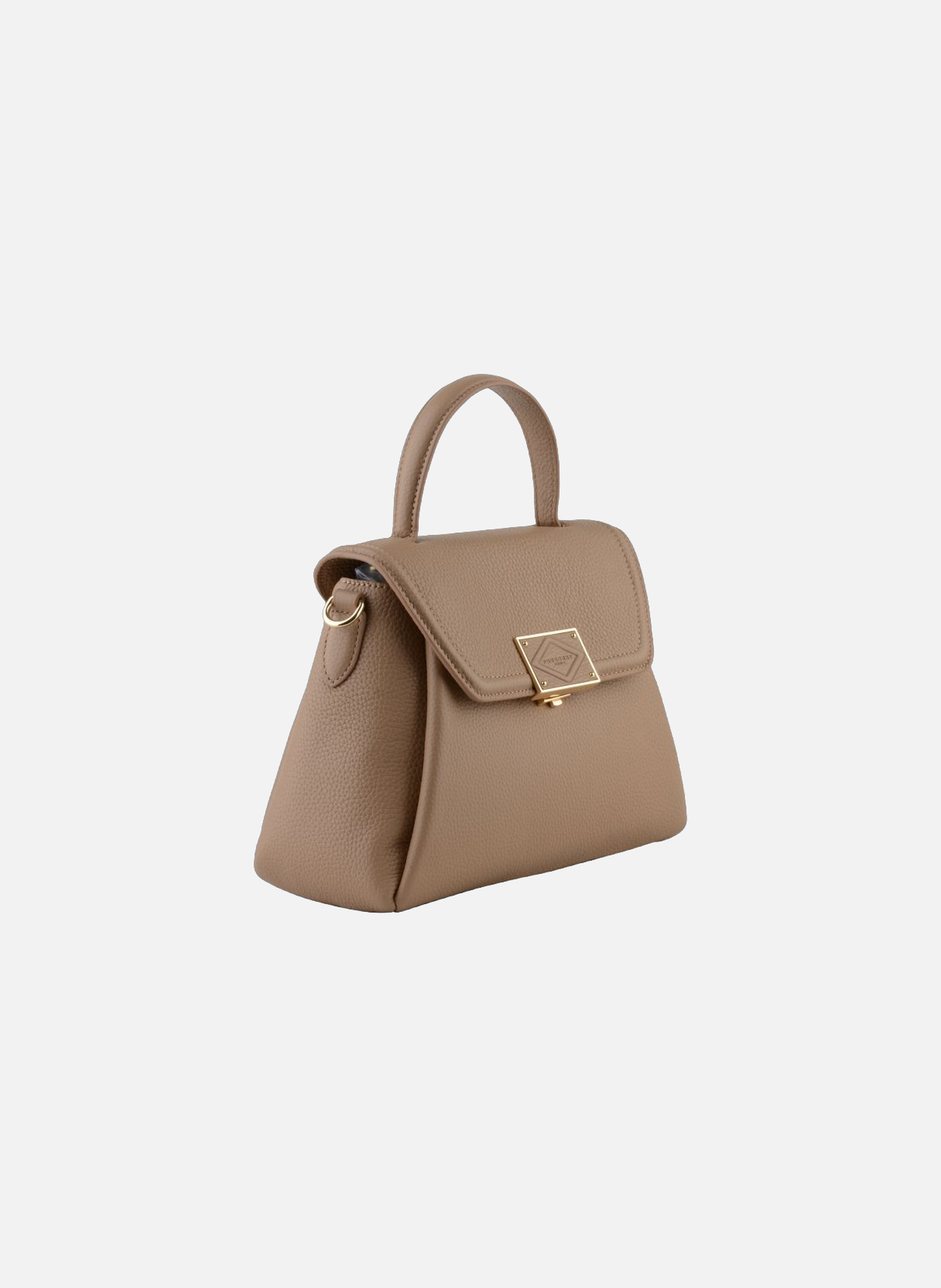 Carat | sac porté épaule en cuir de vachette POURCHET Marron