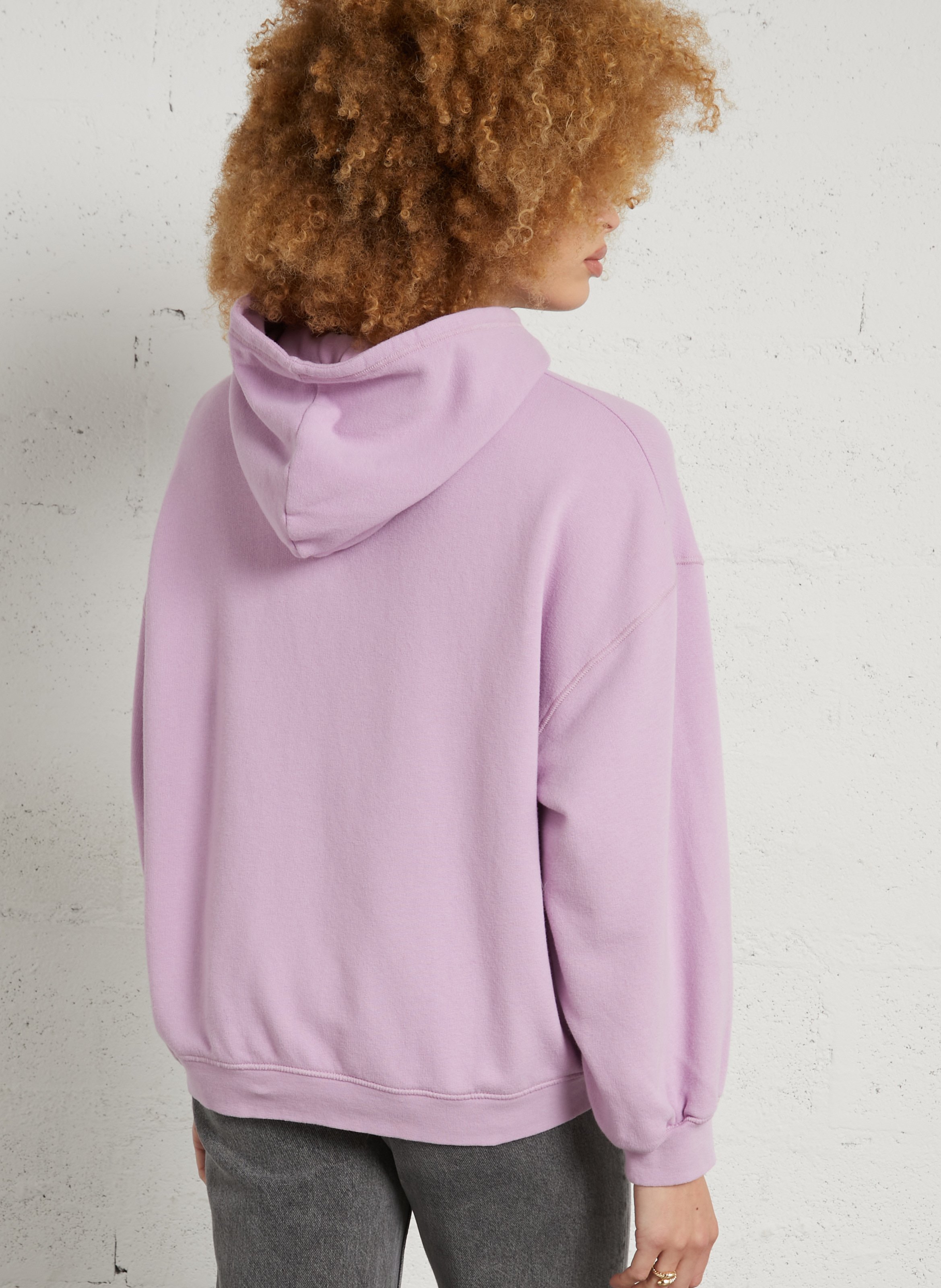 Sweat à capuche ample chiné atubay AMERICAN VINTAGE Rose
