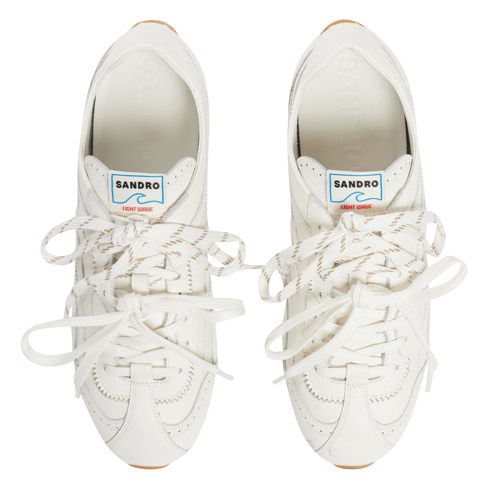 Baskets basses en cuir SANDRO Beige