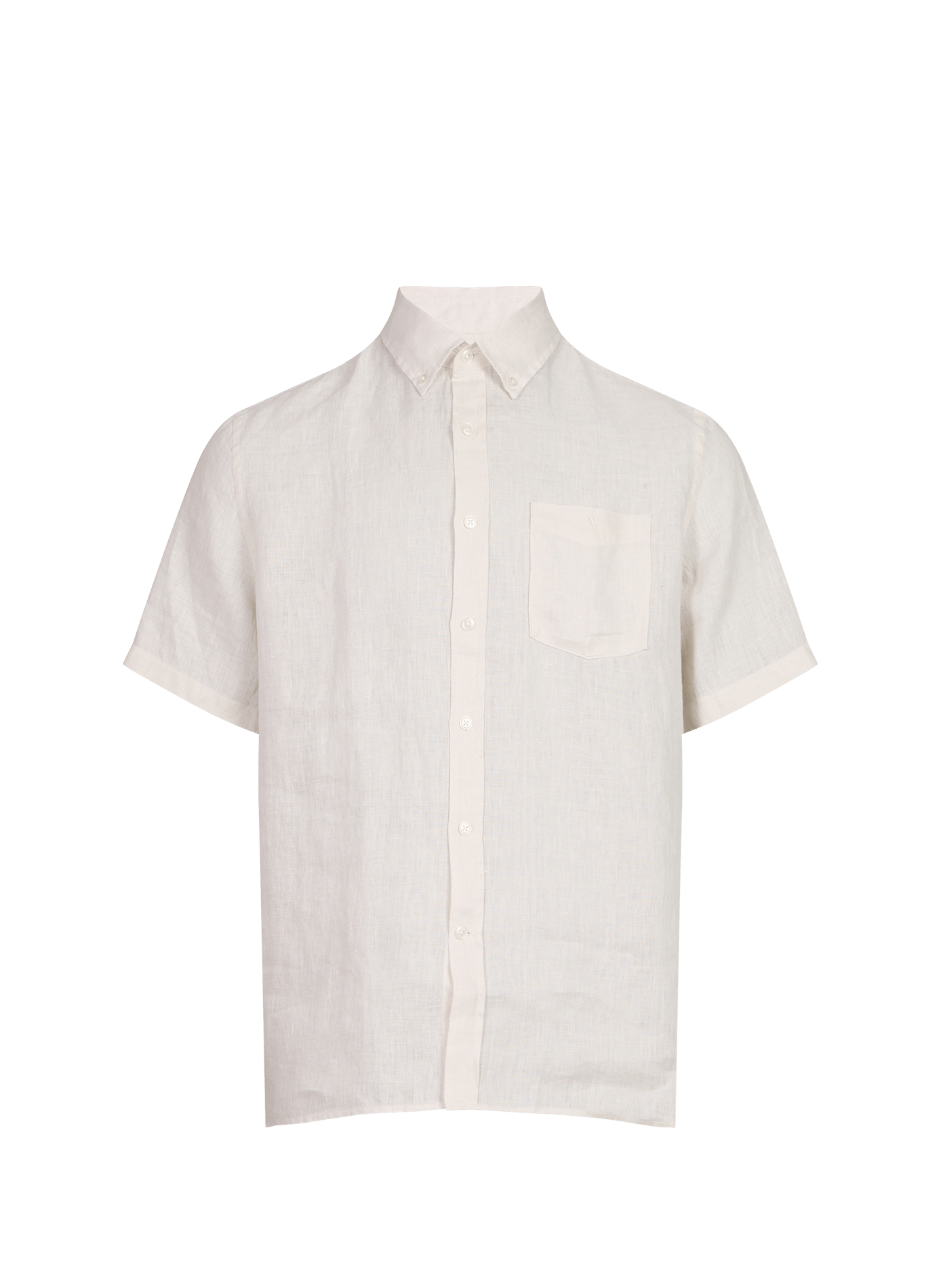 Camicia diritta a maniche corte in lino AIGLE Bianco