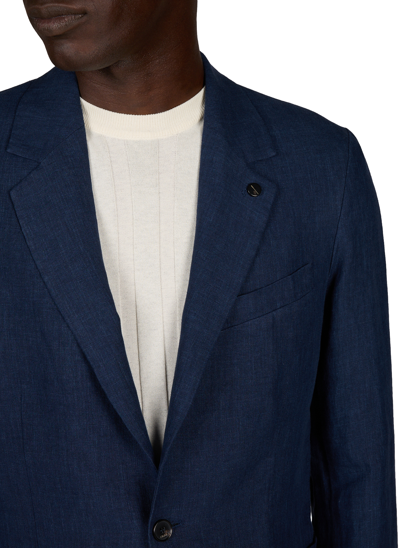 Tribeca Jacke mit Reverskragen aus Leinen CRUNA Blau