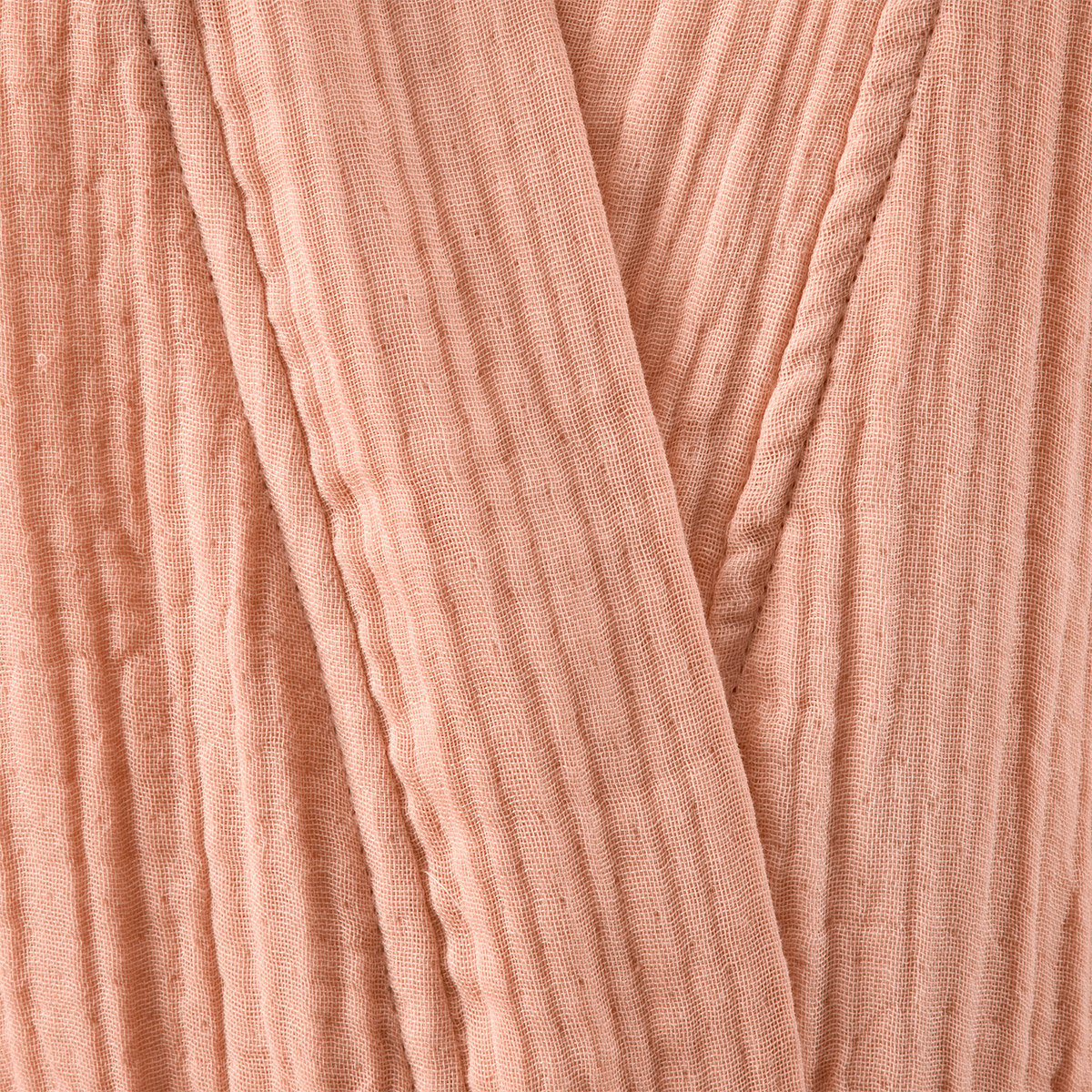 Peignoir long en gaze de coton, egee DESFORGES Rose