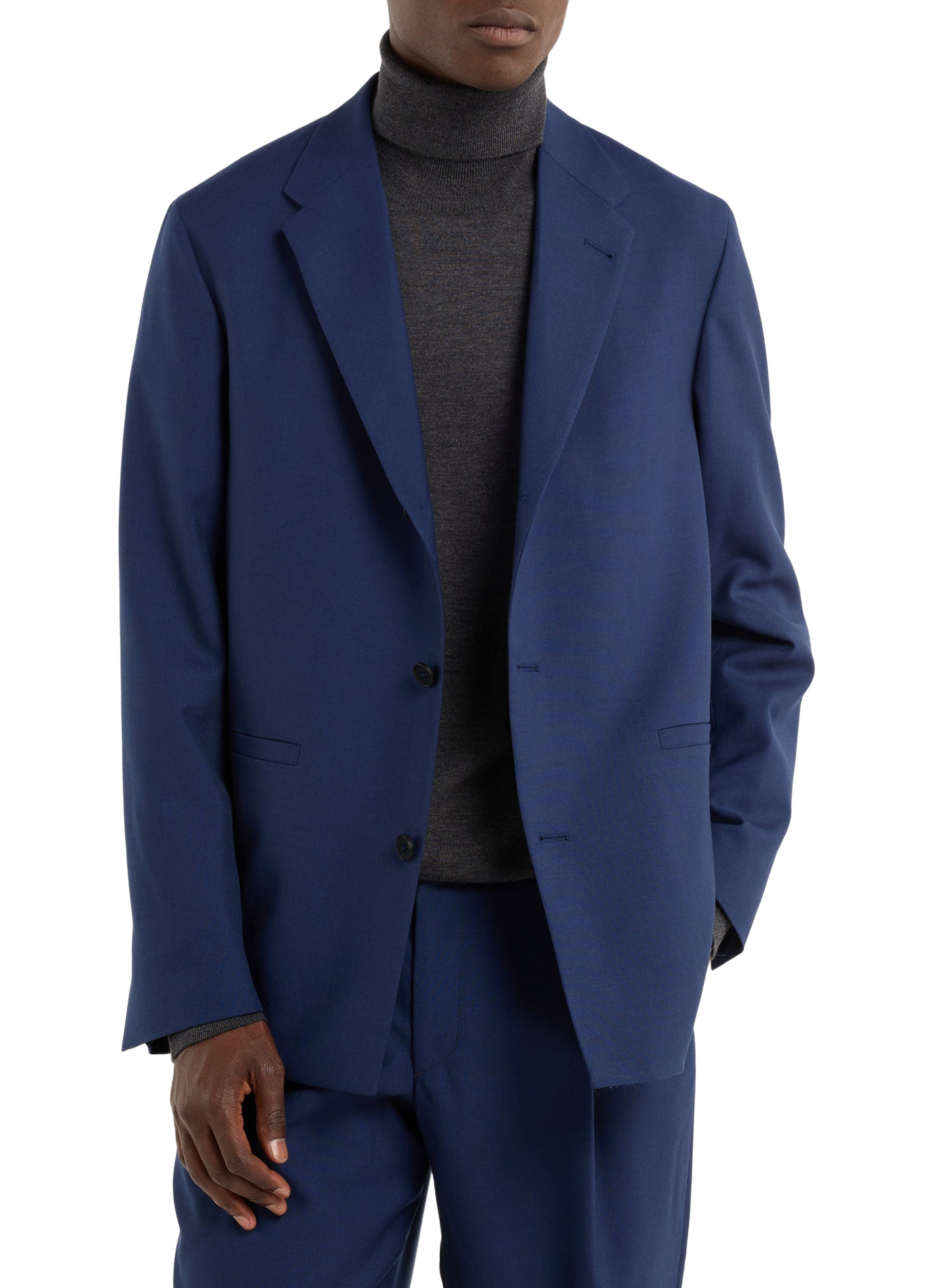 Veste de costume droite Iso en laine SAISON 1865 Bleu