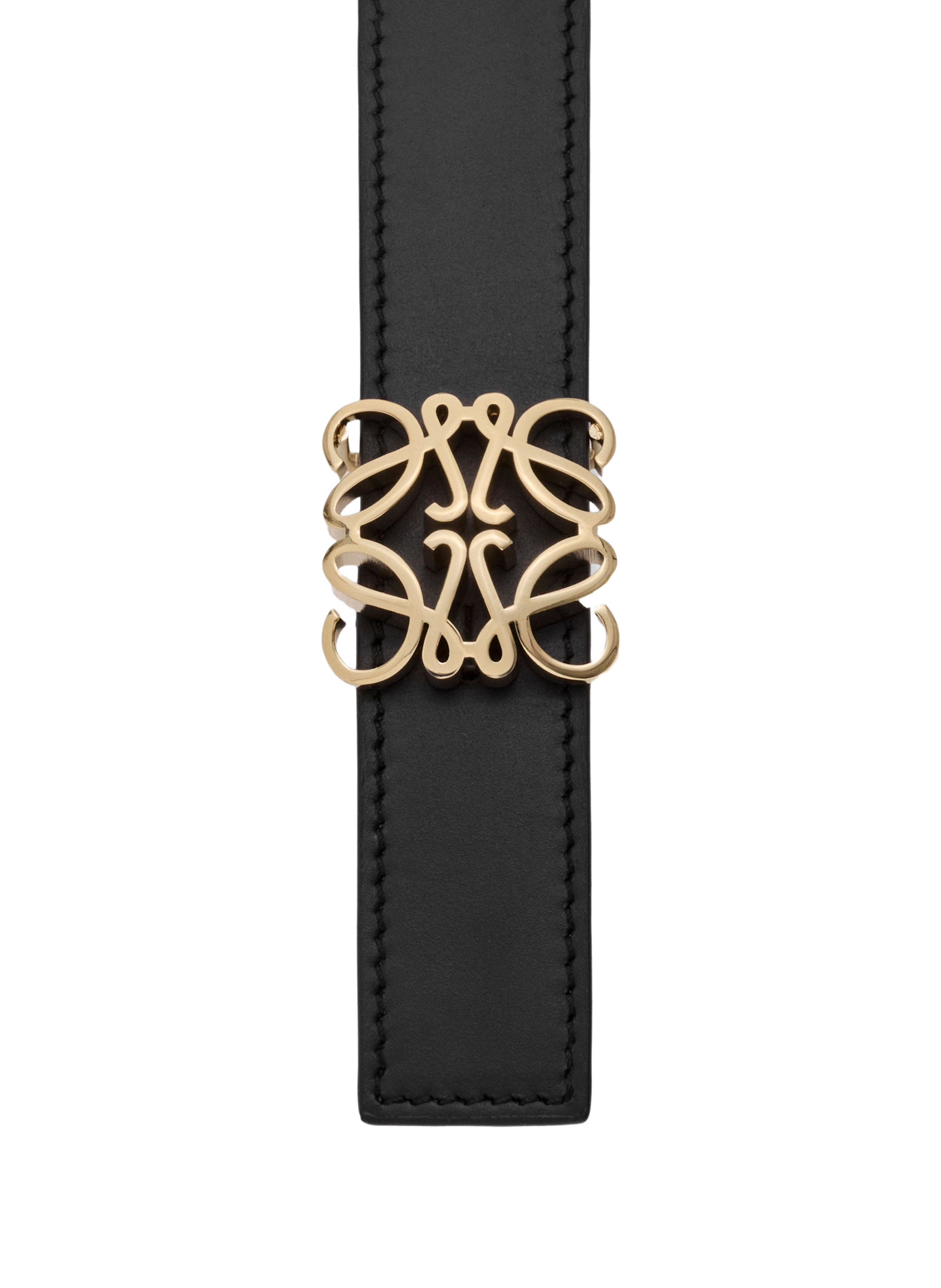 Ceinture réversible Anagram Bombé en cuir de veau lisse LOEWE Multicolore