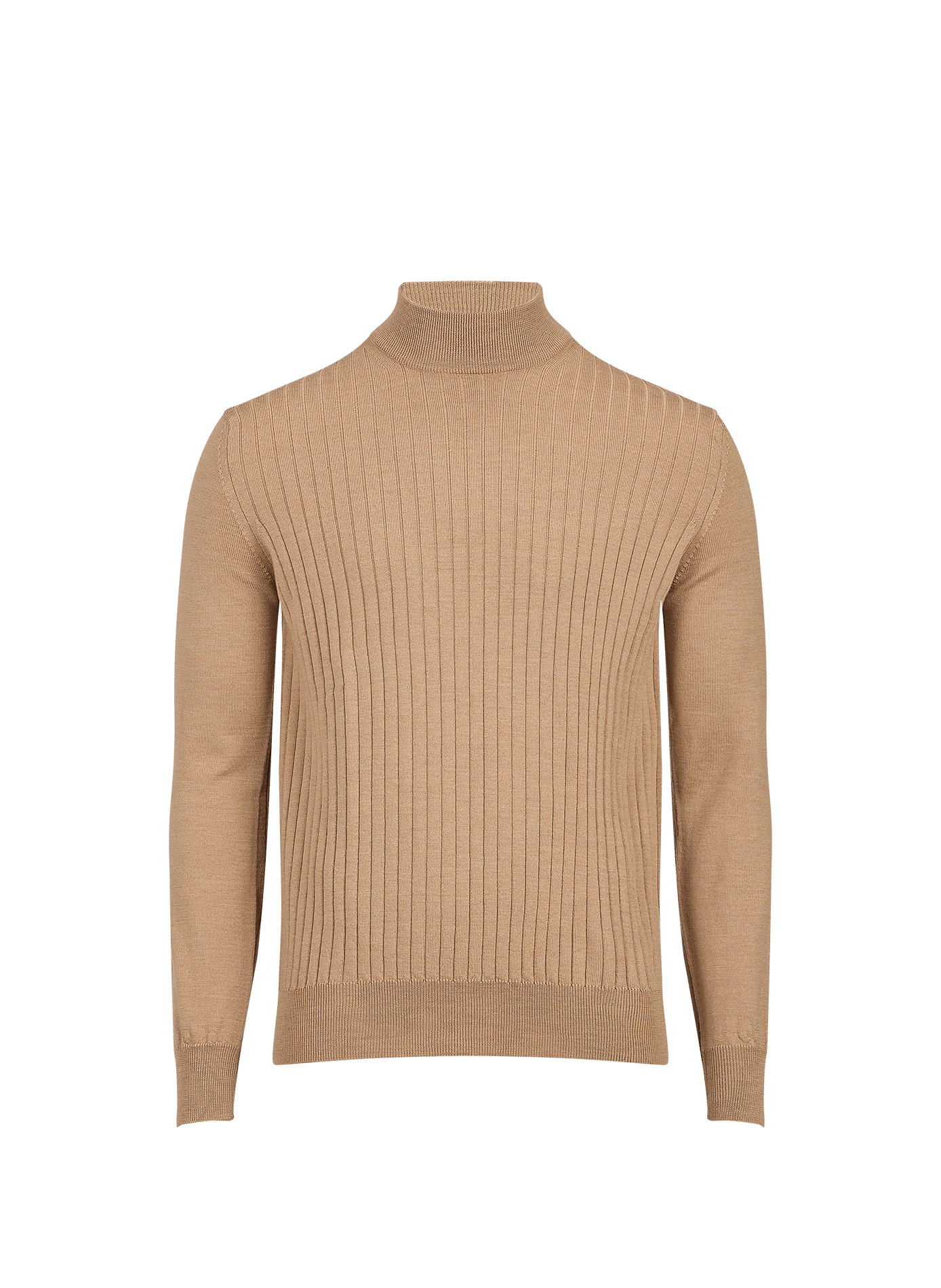 Straight-cut wool high-neck sweater AURELIEN Beige