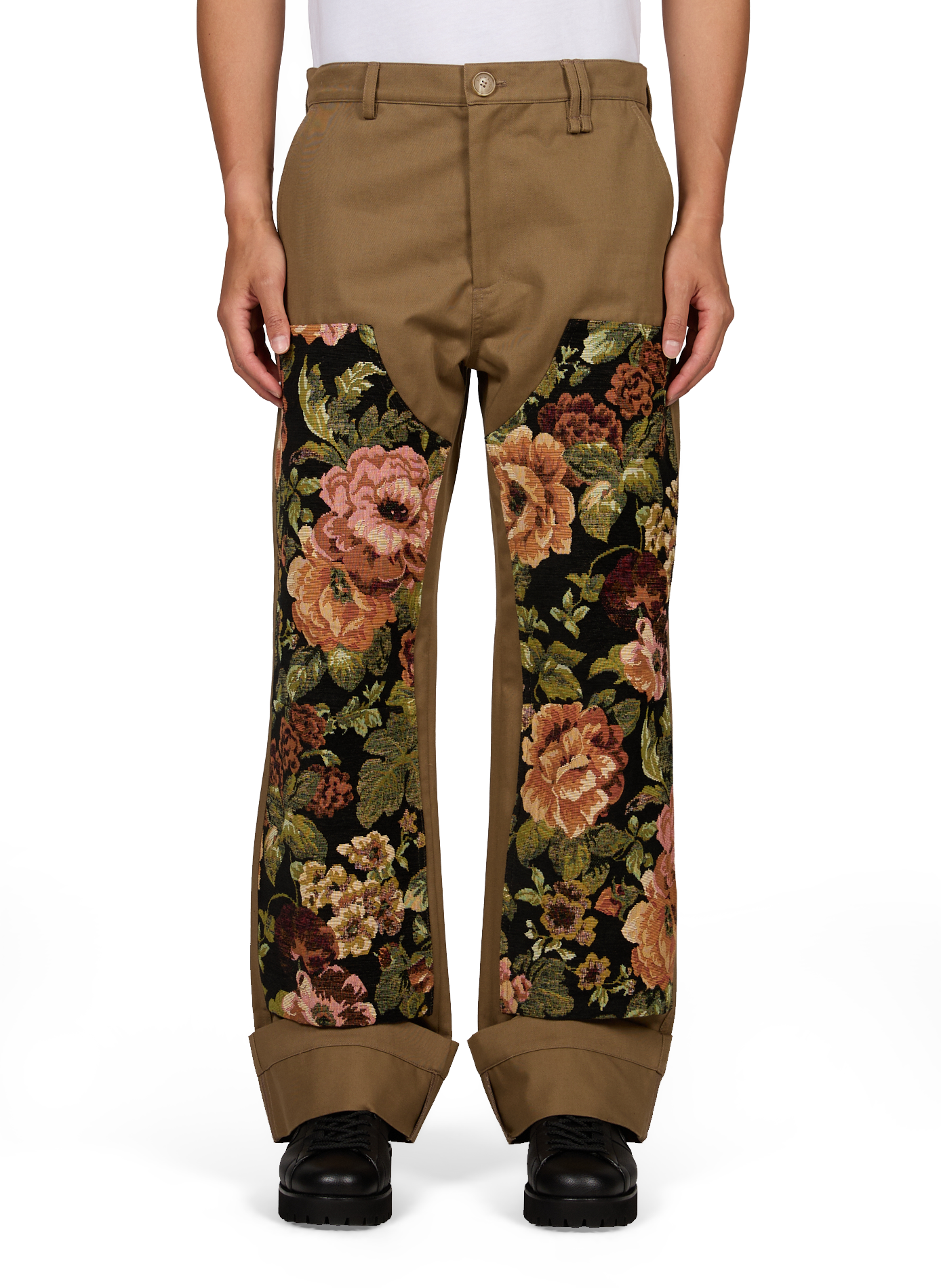 Rechte broek met bloemendetails van katoen SIMONE ROCHA Veelkleurig