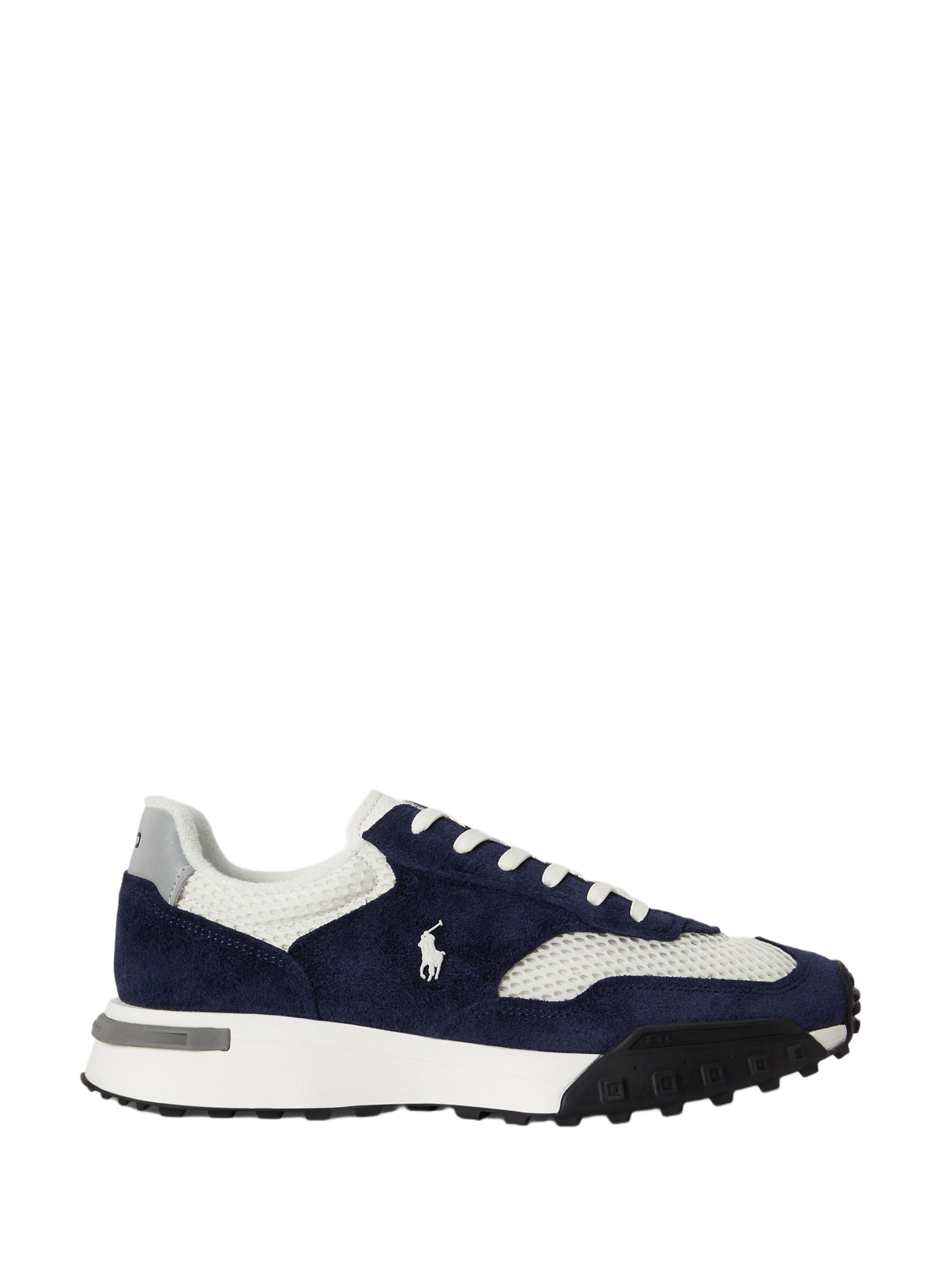 Baskets à lacets en cuir mélangé POLO RALPH LAUREN Bleu