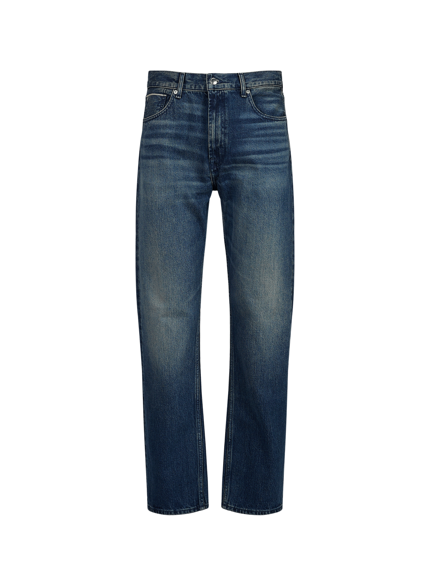 Weite Jeans aus gewaschenem Baumwoll-Denim 7 FOR ALL MANKIND Blau