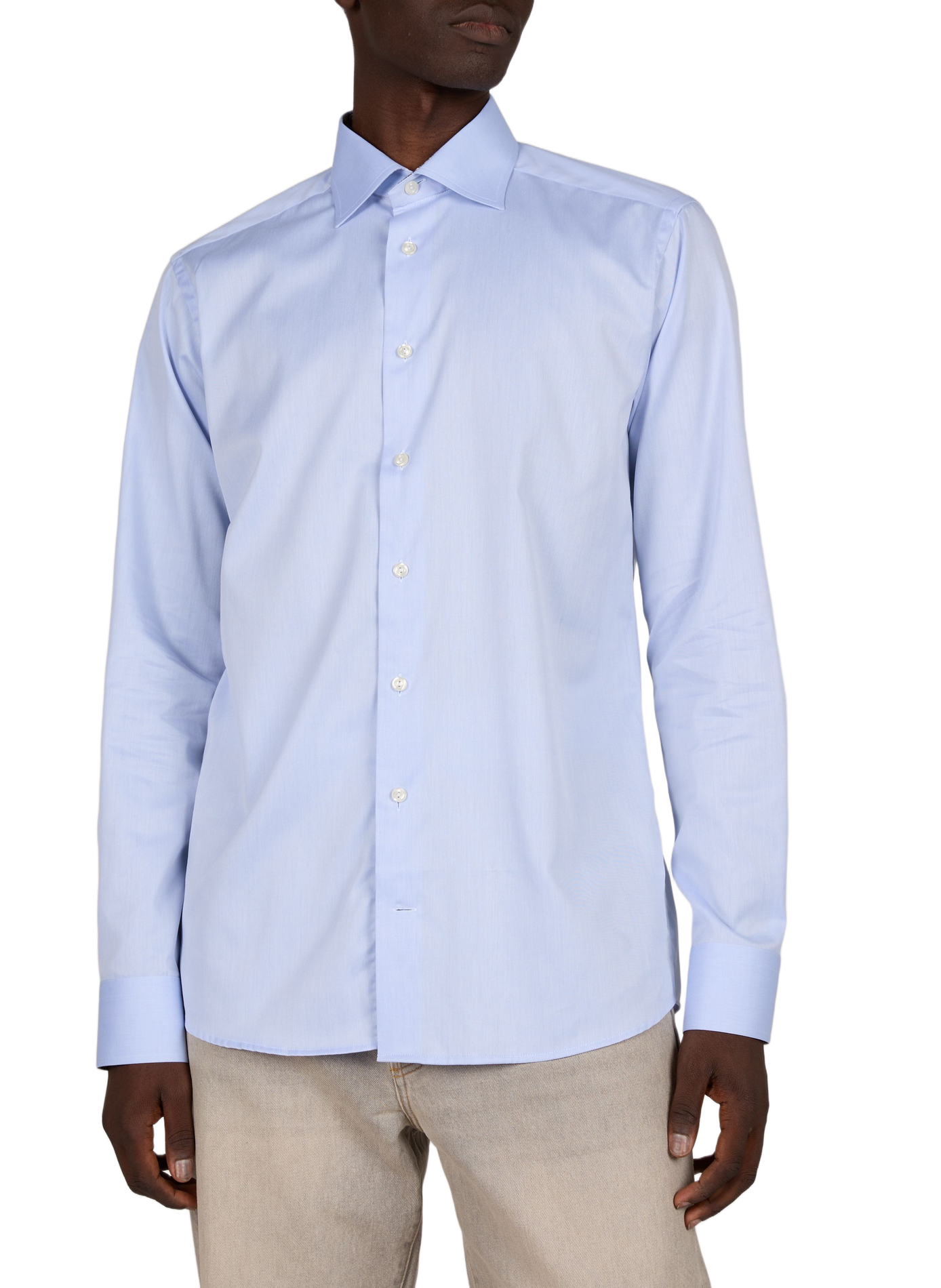 Straight classic collar shirt in cotton ETON Blue