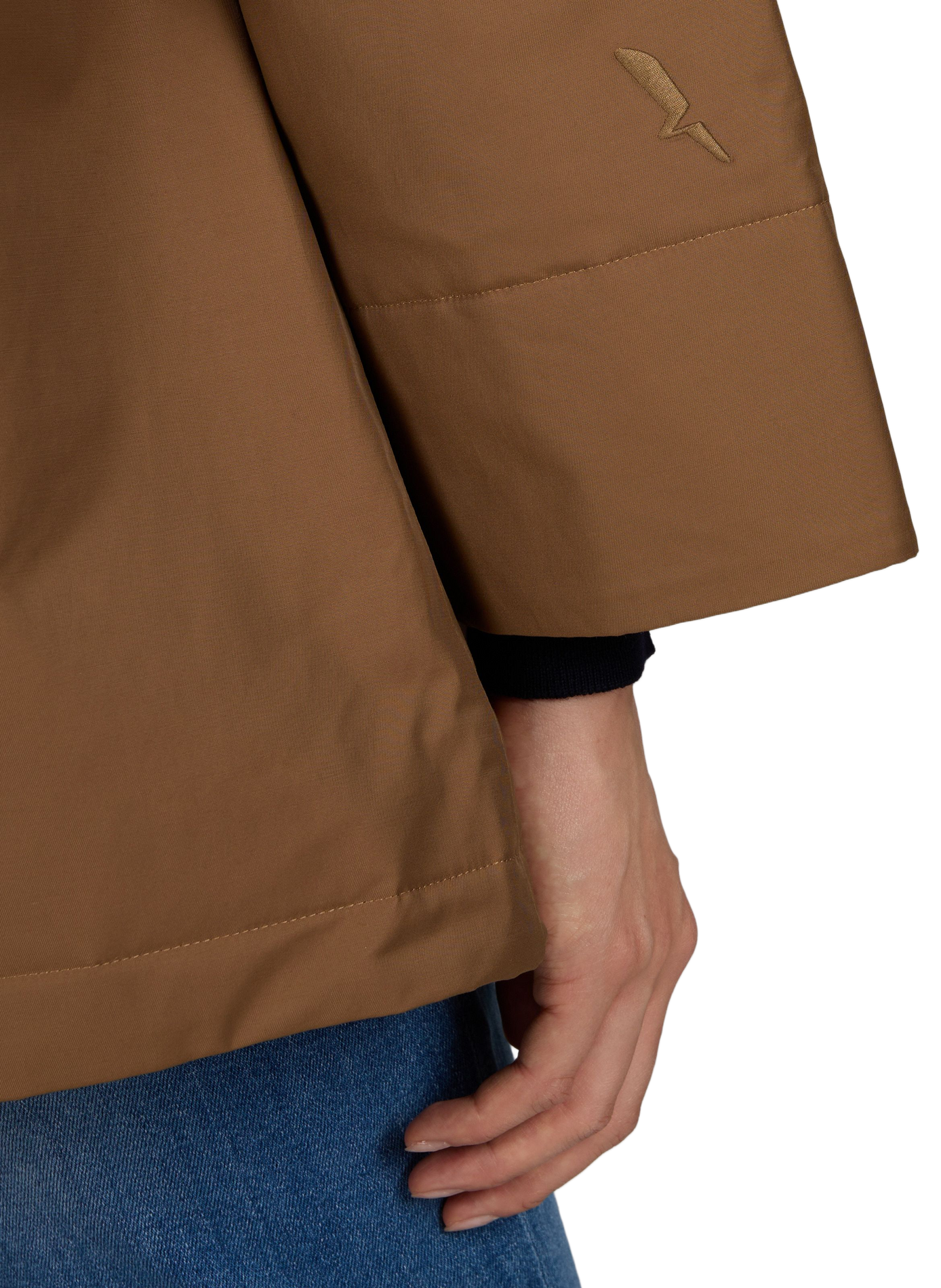 Straight cotton-blend jacket AIGLE Brown