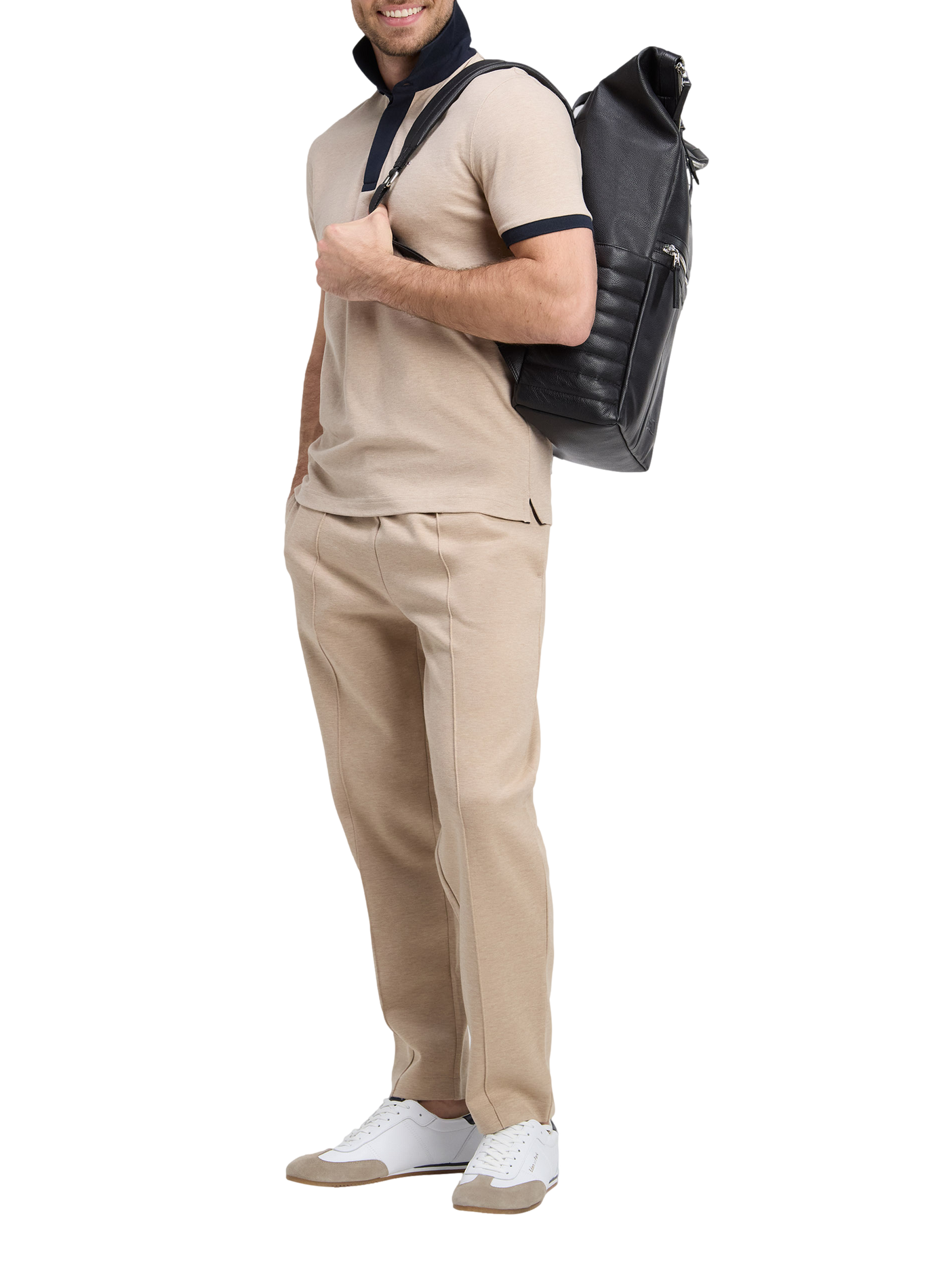Pantalon de survêtement en coton mélangé EDEN PARK Beige