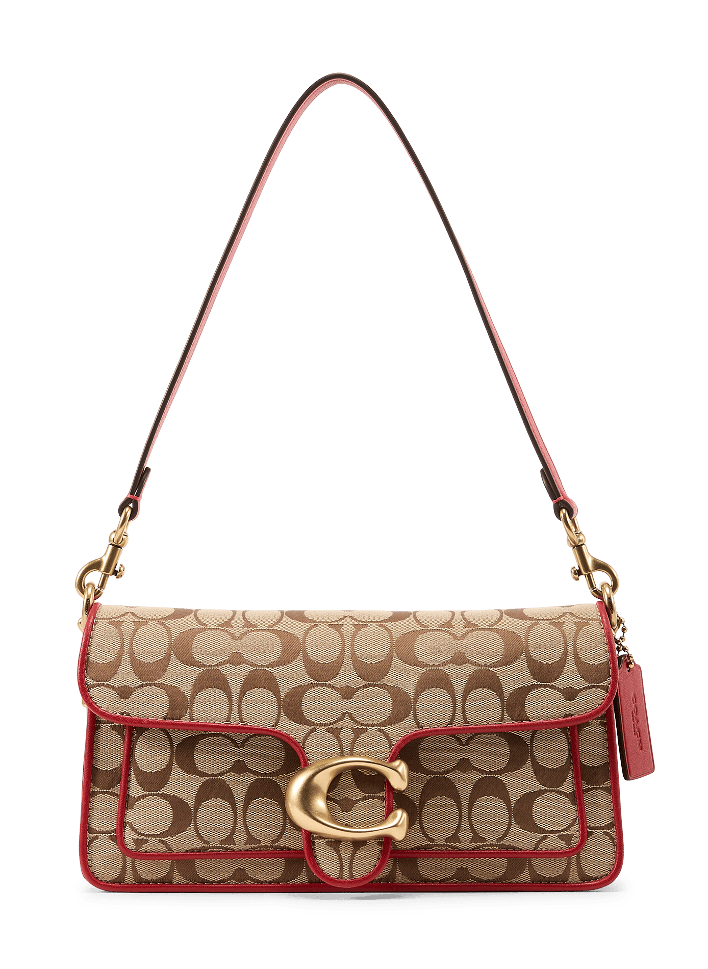 Sac à main Tabby 26 en cuir et coton COACH Rouge