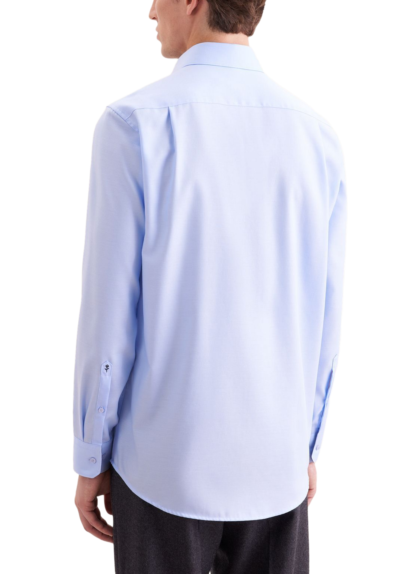 Klassisches Baumwollhemd mit Kragen SEIDENSTICKER Blau