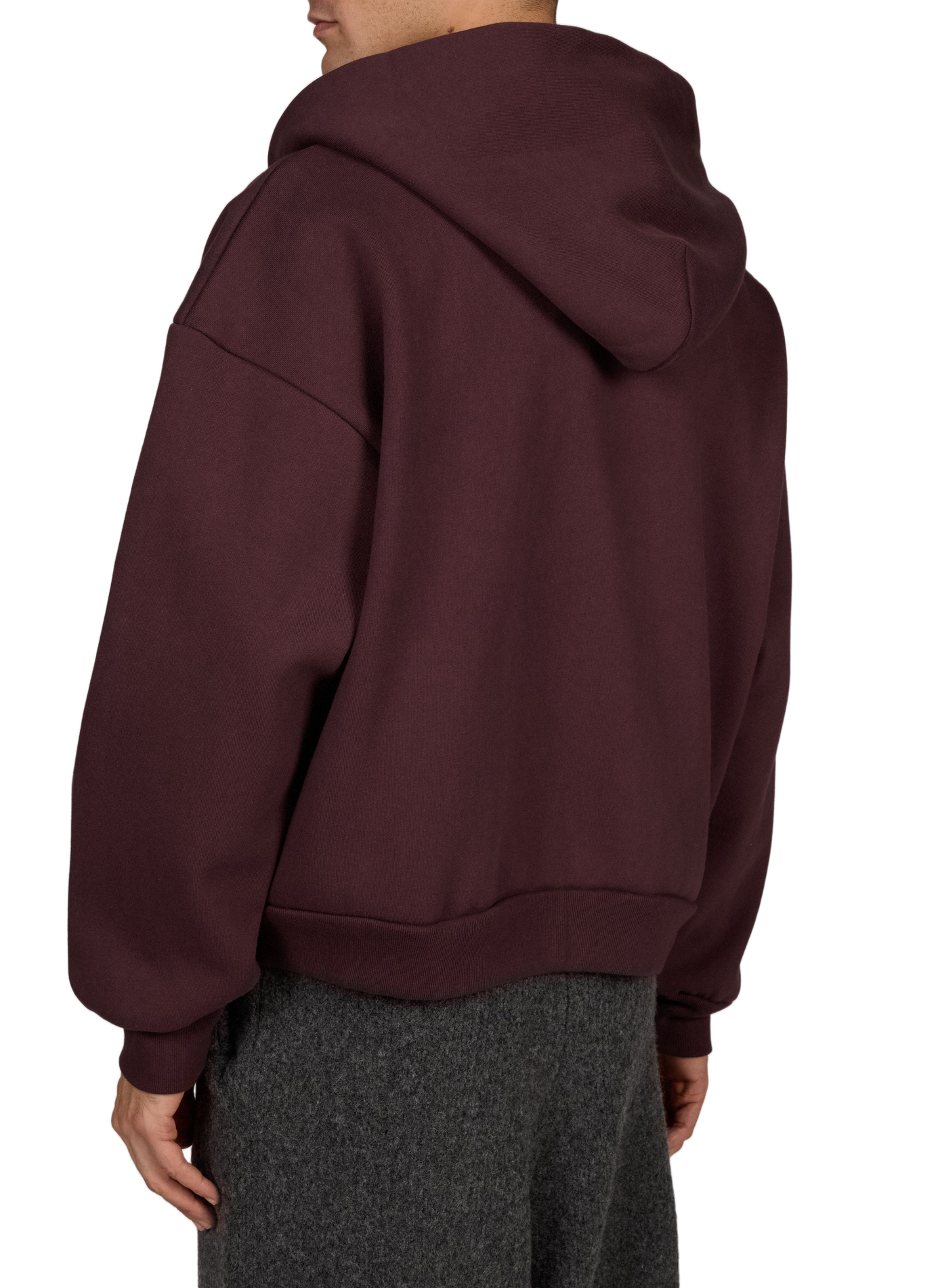 Plain oversized zip-up hoodie SEVENTH Purple