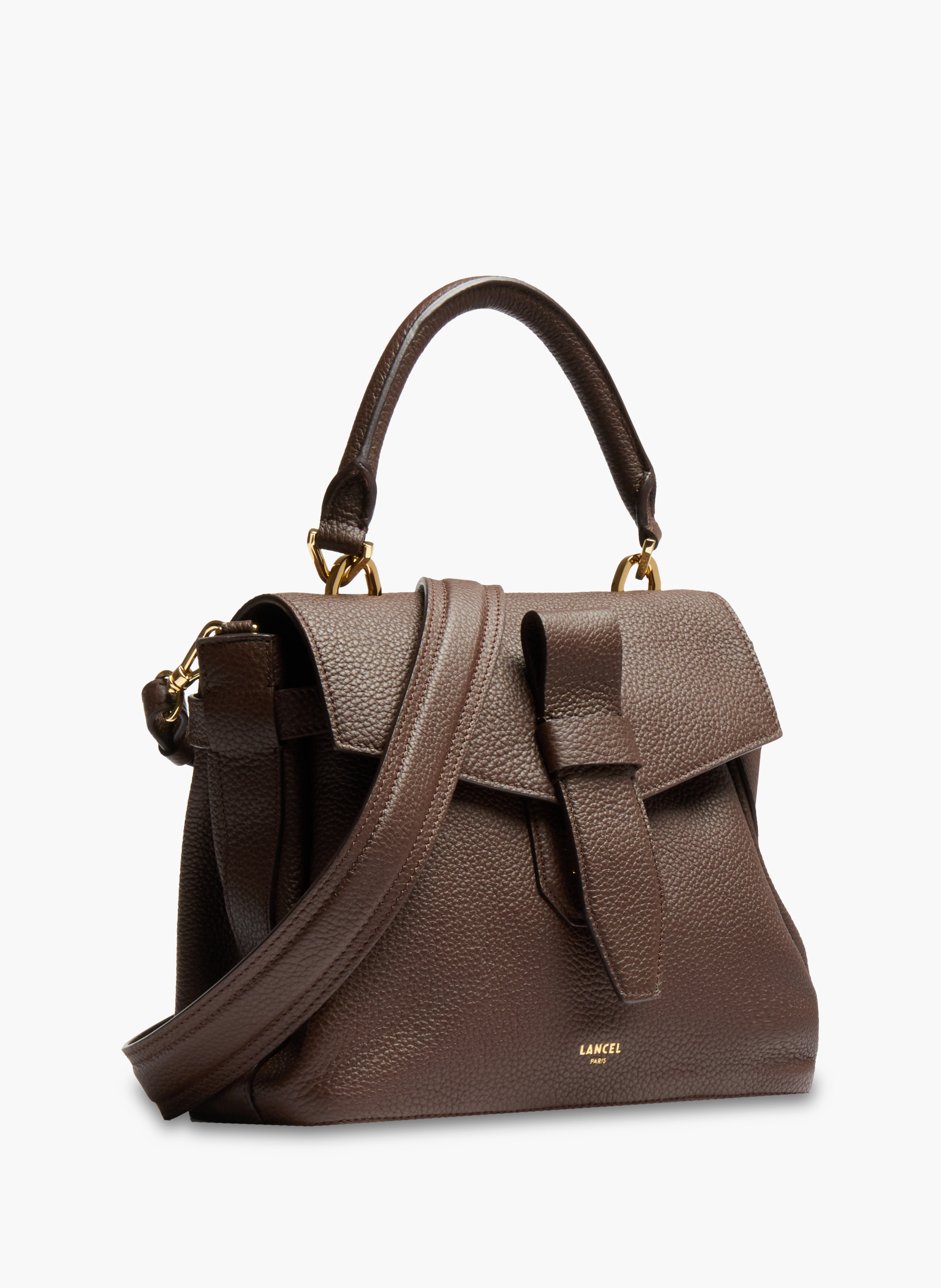Sac porté main m charlie de lancel en cuir LANCEL Marron