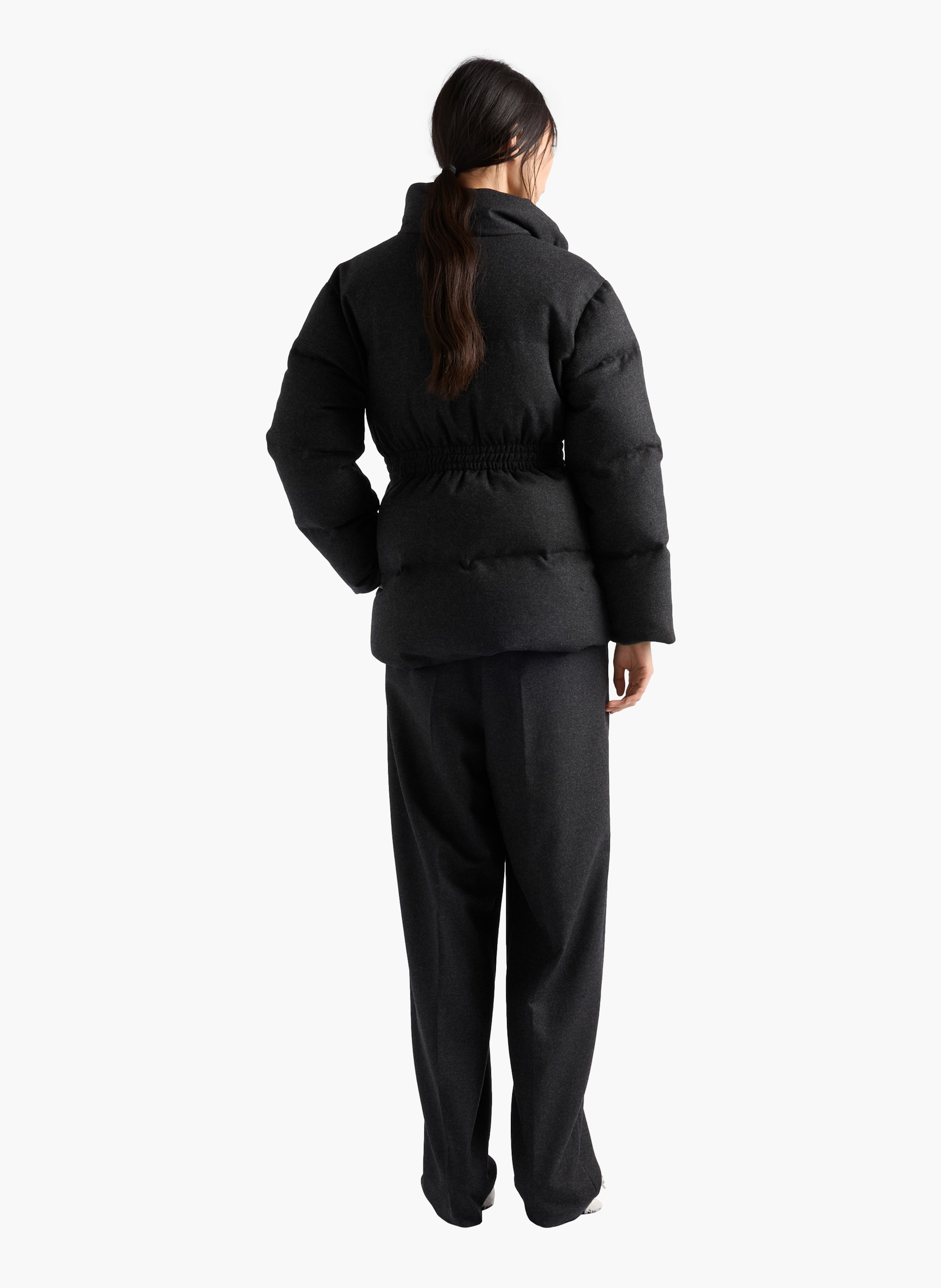 Veste matelassée en re-wool PRADA Gris