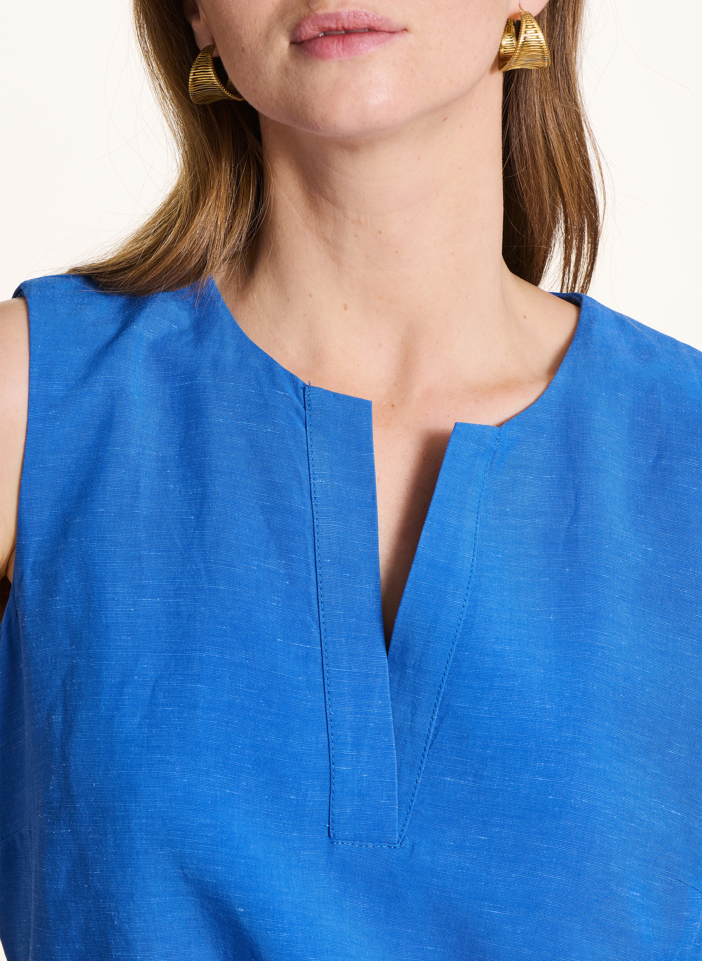 Effen jumpsuit met wijde pijpen LA FEE MARABOUTEE Blauw