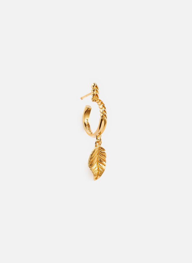 EMANUELE BICOCCHI Gold-plated silver leaf earring