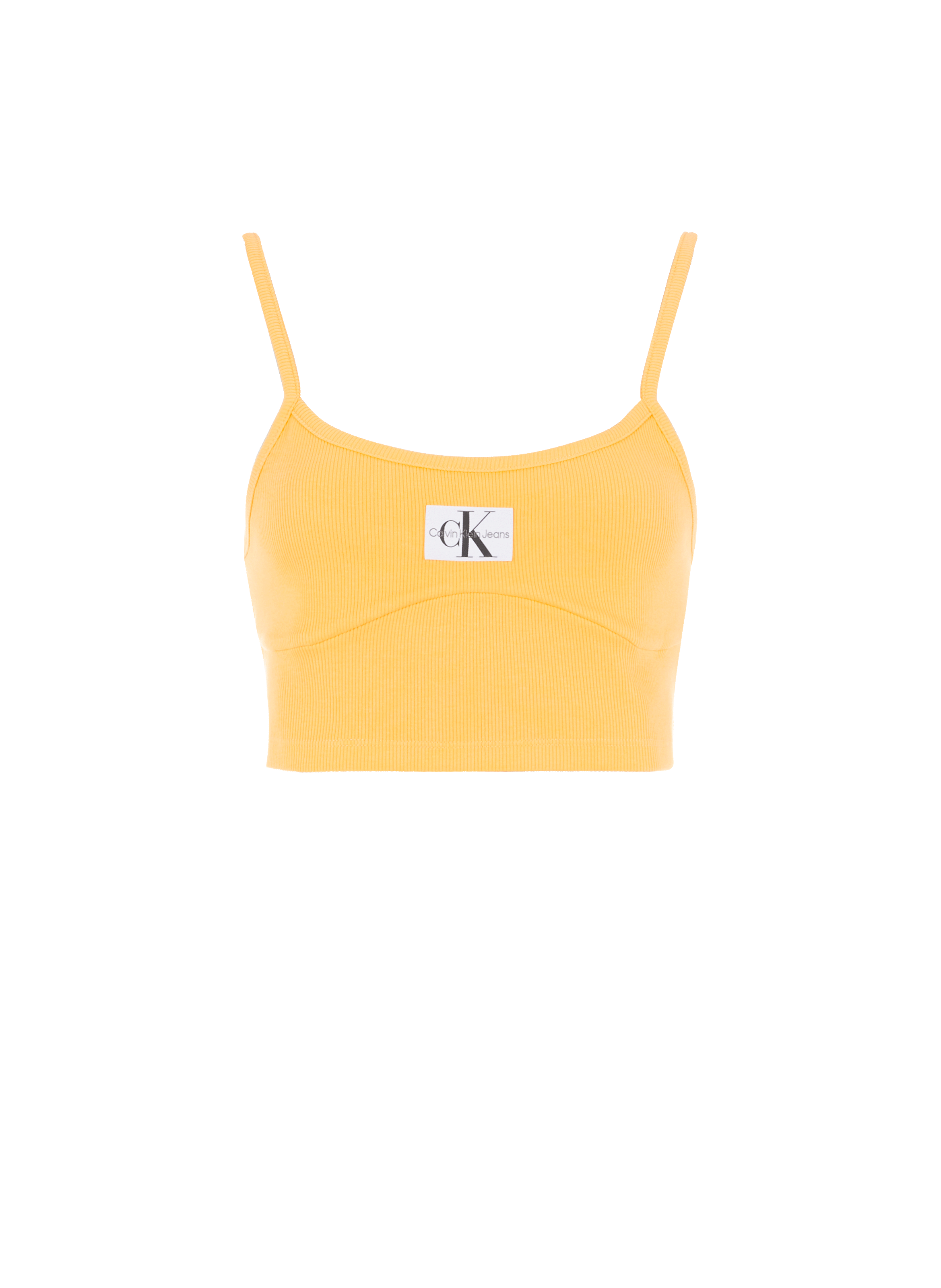 Top court en maille côtelée