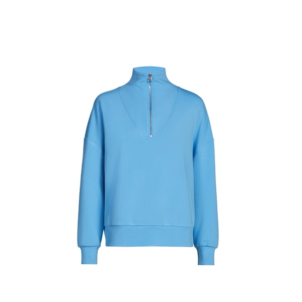 Varley Hawley Half Zip Sweatshirt In Azure Blue ModeSens