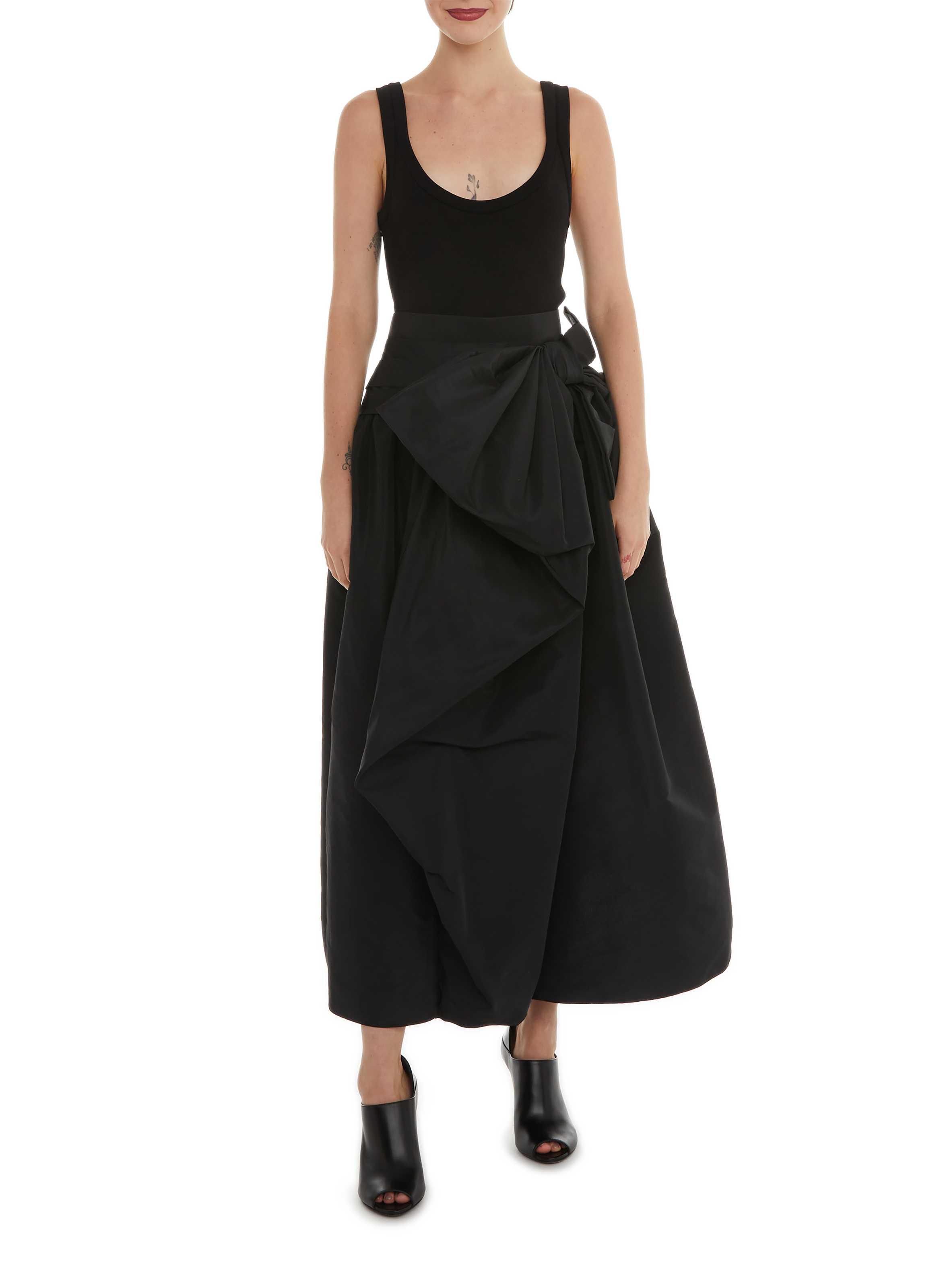 ALEXANDER MCQUEEN Robe longue évasée  Noir
