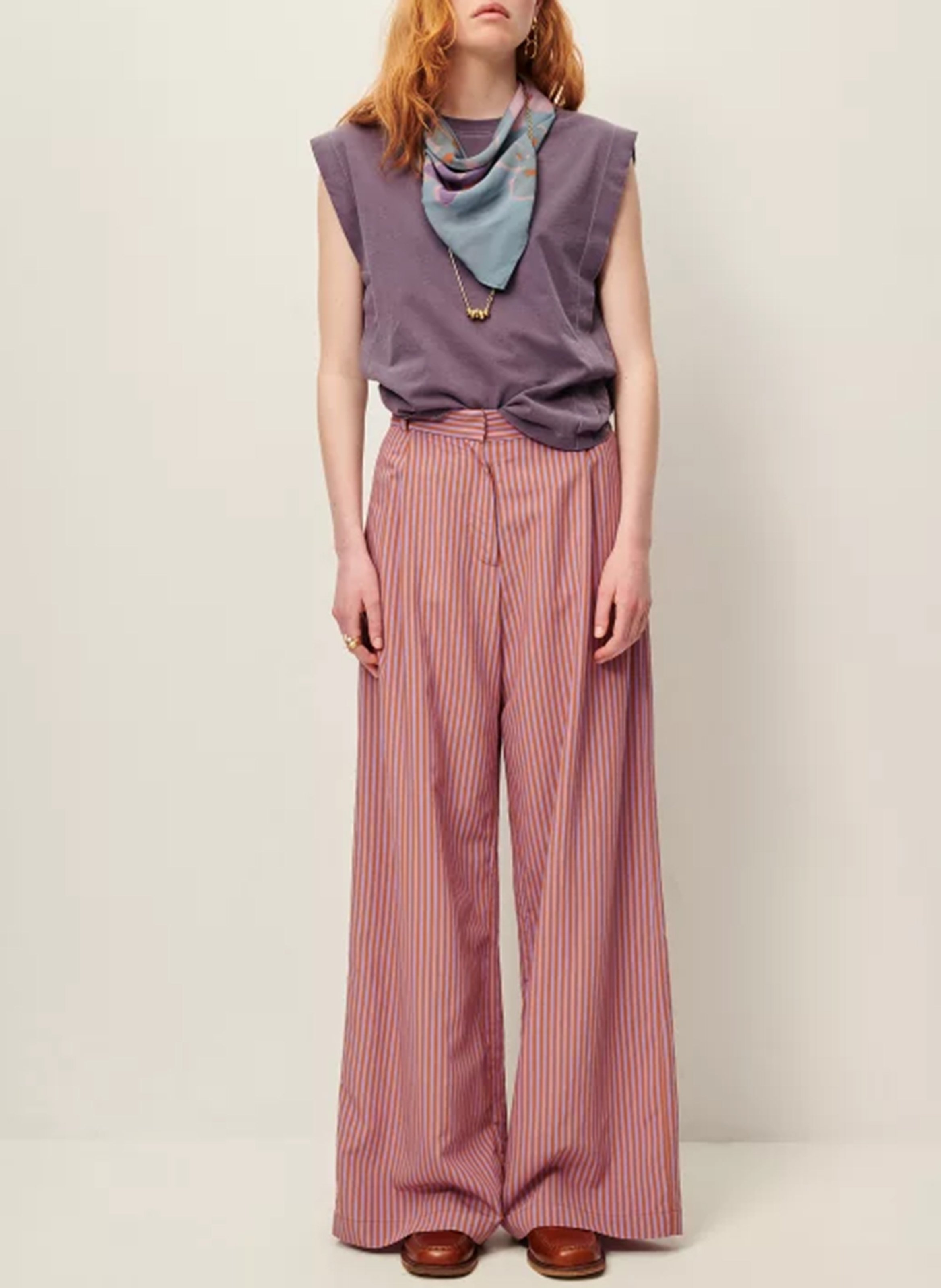 Tee-shirt col rond droit en coton bio orlando SESSUN Beige