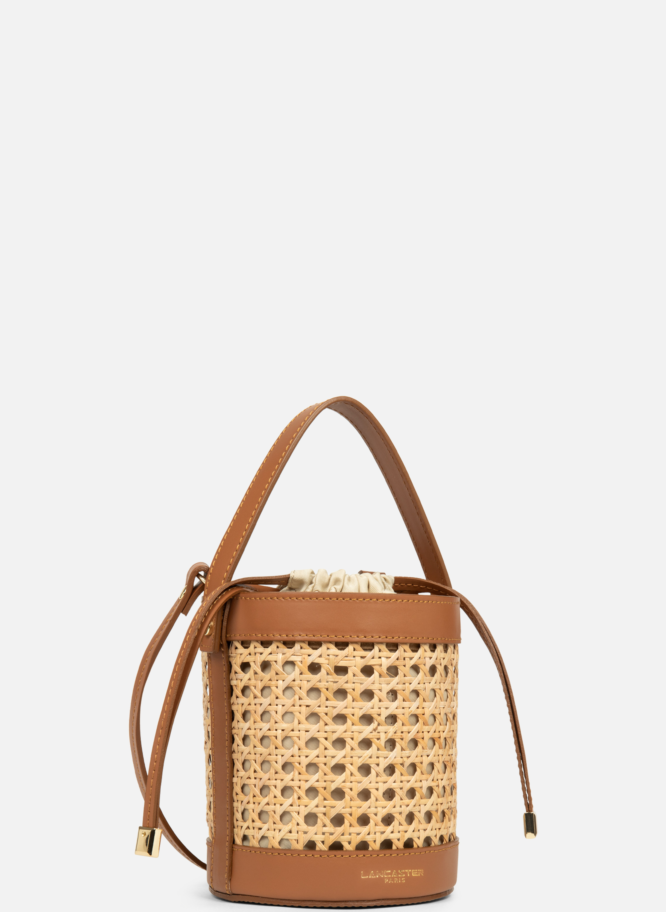 Small bucket bag - Cannage Rotin LANCASTER Brown