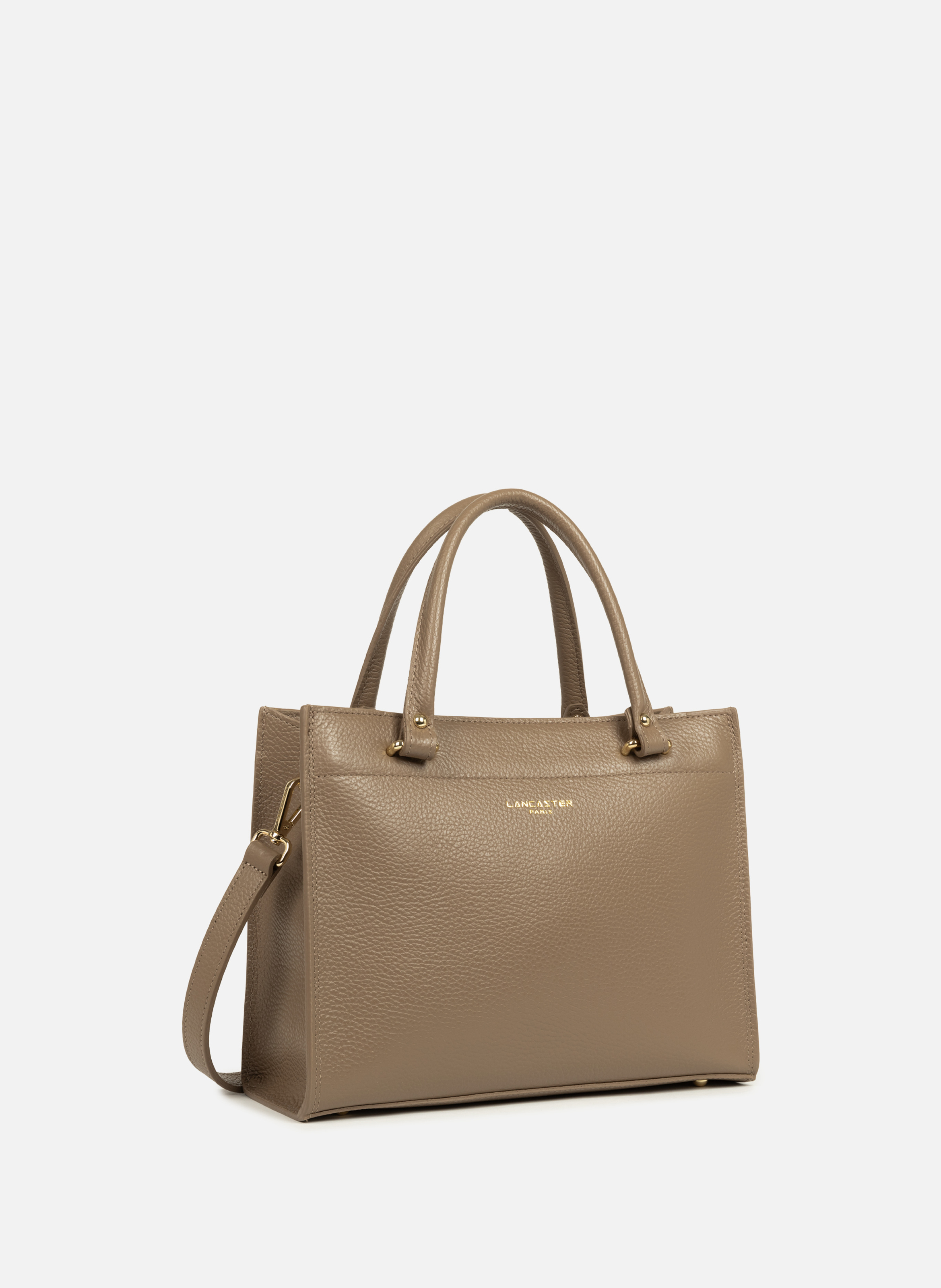 Sac à main - foulonné double daily LANCASTER Marron