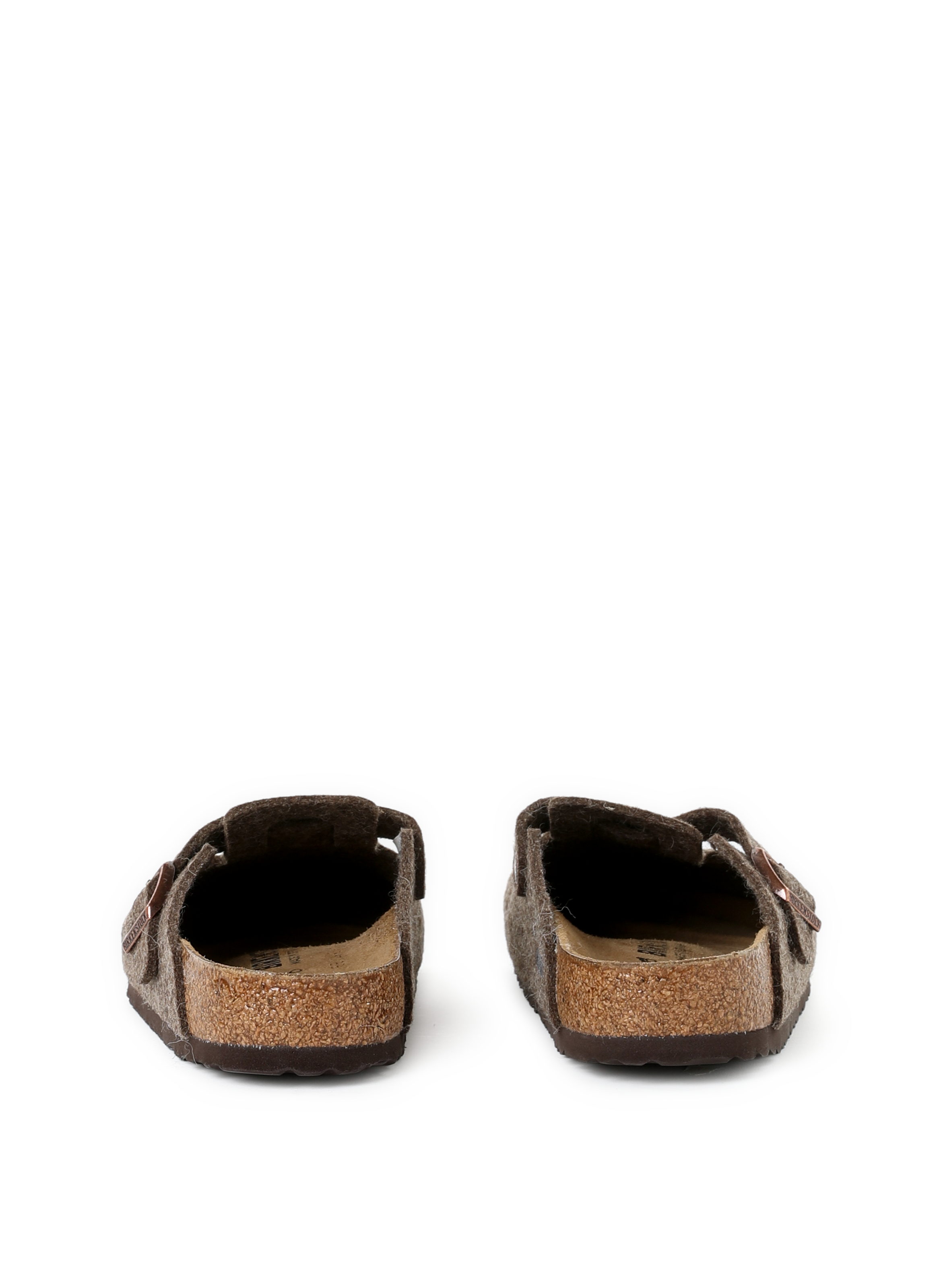 Mules Boston en laine BIRKENSTOCK Marron