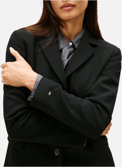 Fitted blazer with embroidered crest TOMMY HILFIGER Fitted blazer with embroidered crest TOMMY HILFIGER