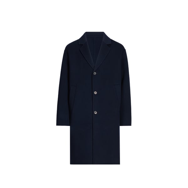 Manteau droit Camel à col taiilleur en laine Manteau droit Camel à col taiilleur en laine