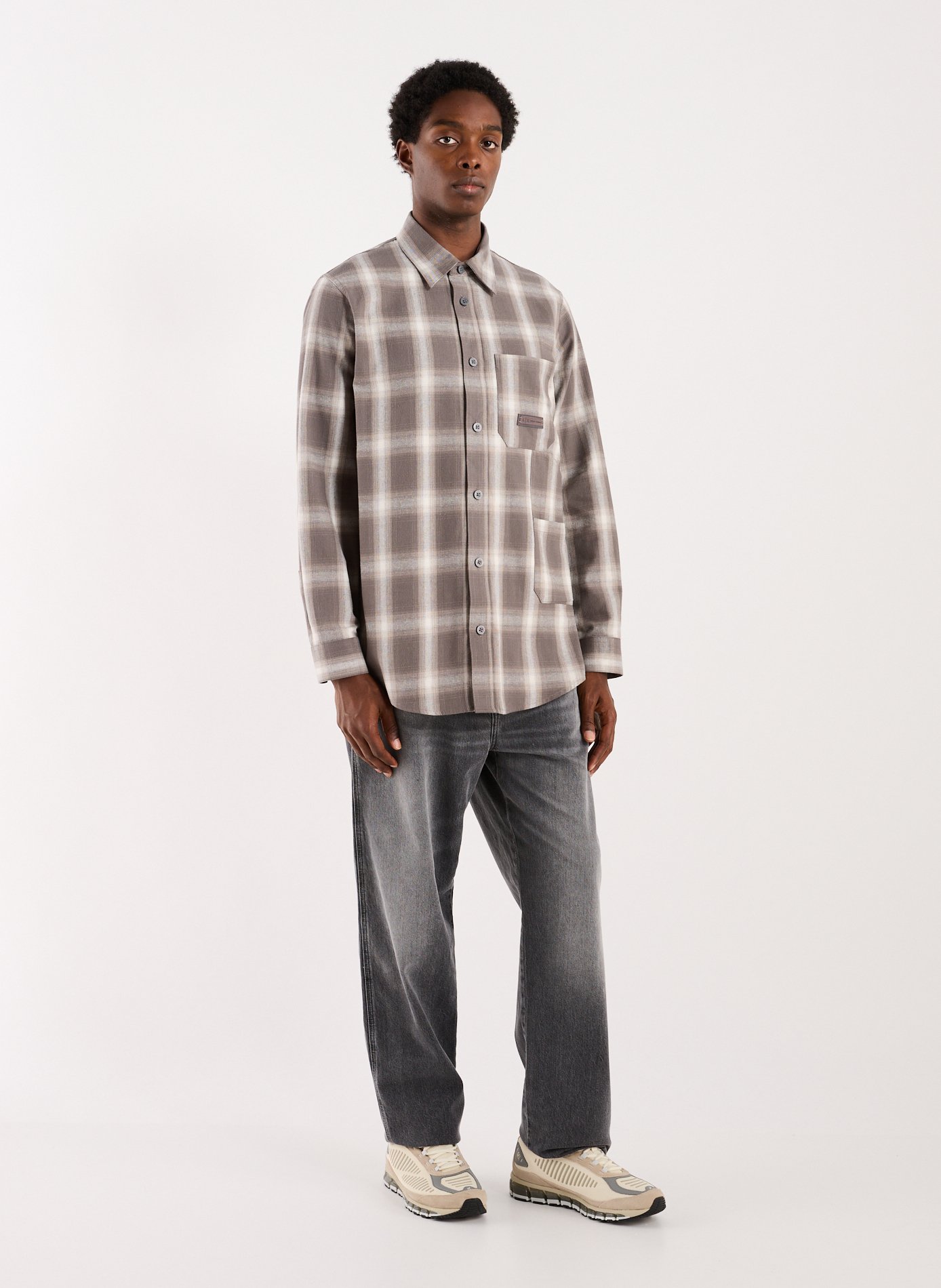 Straight cotton check shirt ARMANI EXCHANGE Multicolour