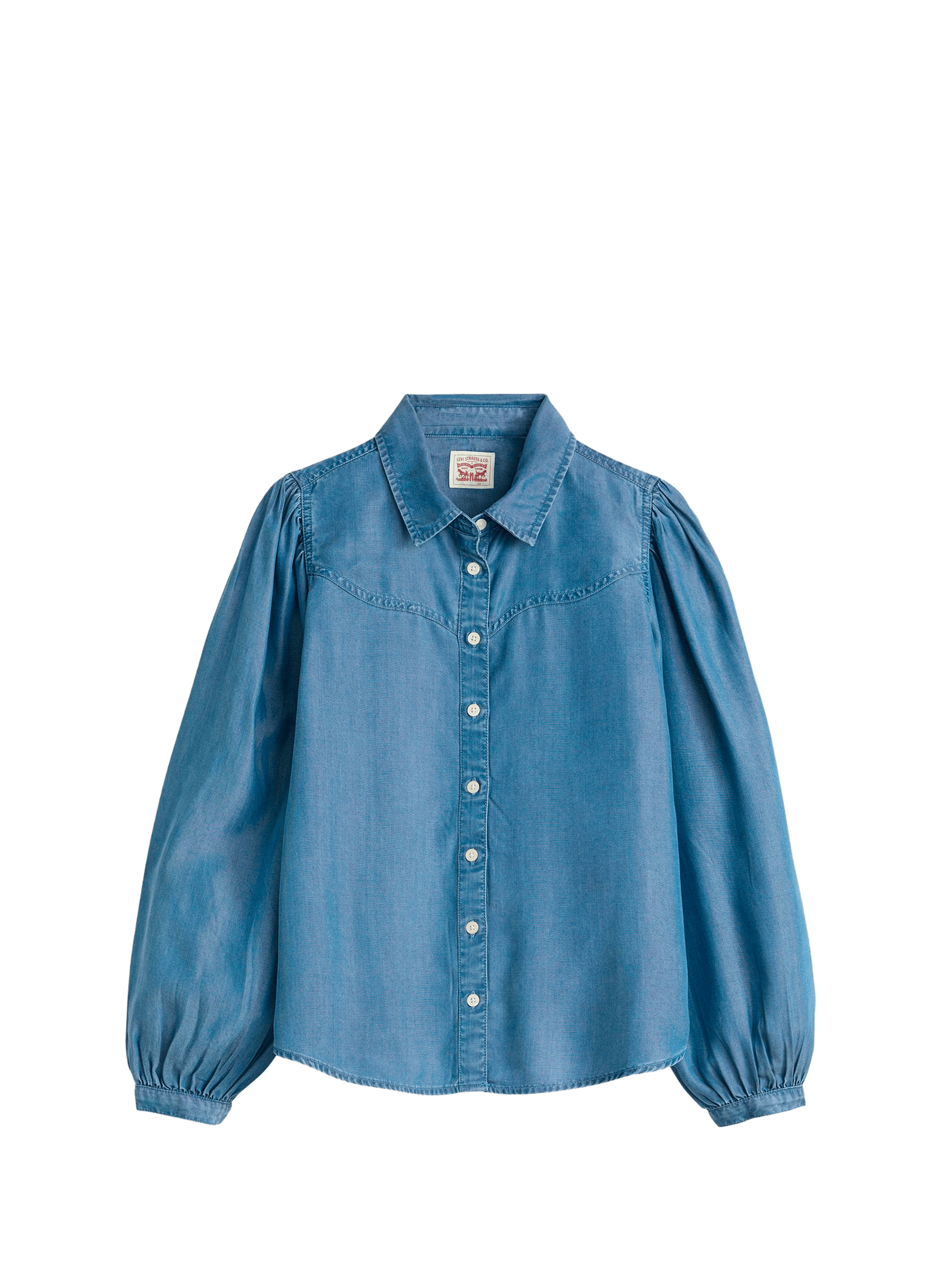 Chemise unie en coton LEVI'S Bleu