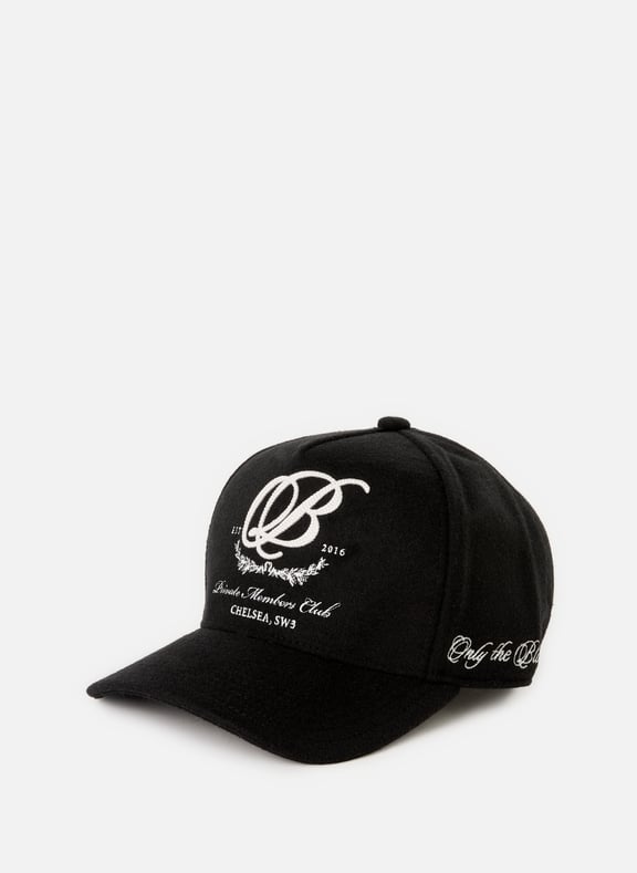Casquette brodée en laine Noir by ONLY THE BLIND ONLY THE BLIND Casquette brodée en laine Noir