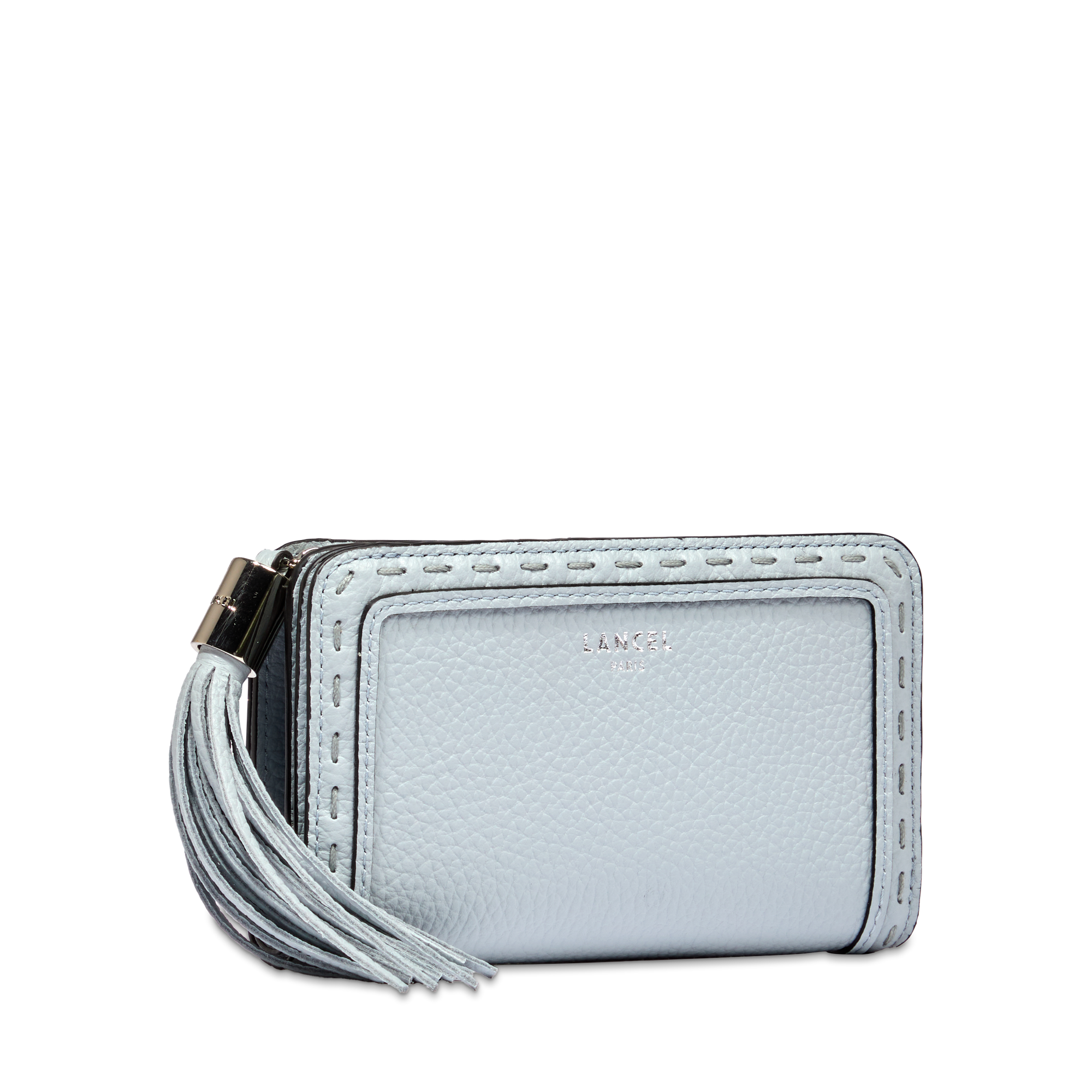 Portefeuille rectangulaire zippé premier flirt de lancel en cuir LANCEL Bleu