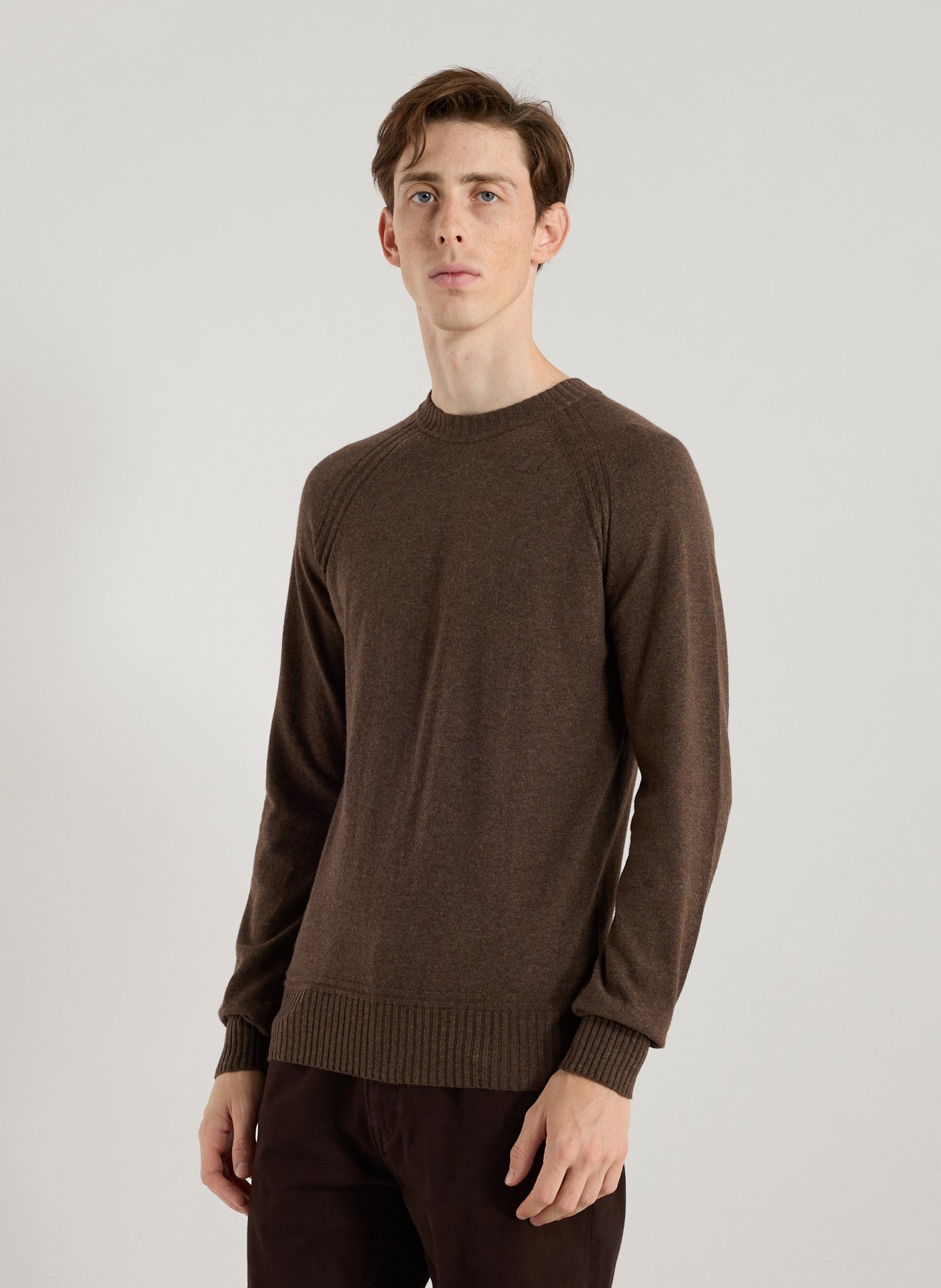 K-WAY Pull droit à col rond Marron