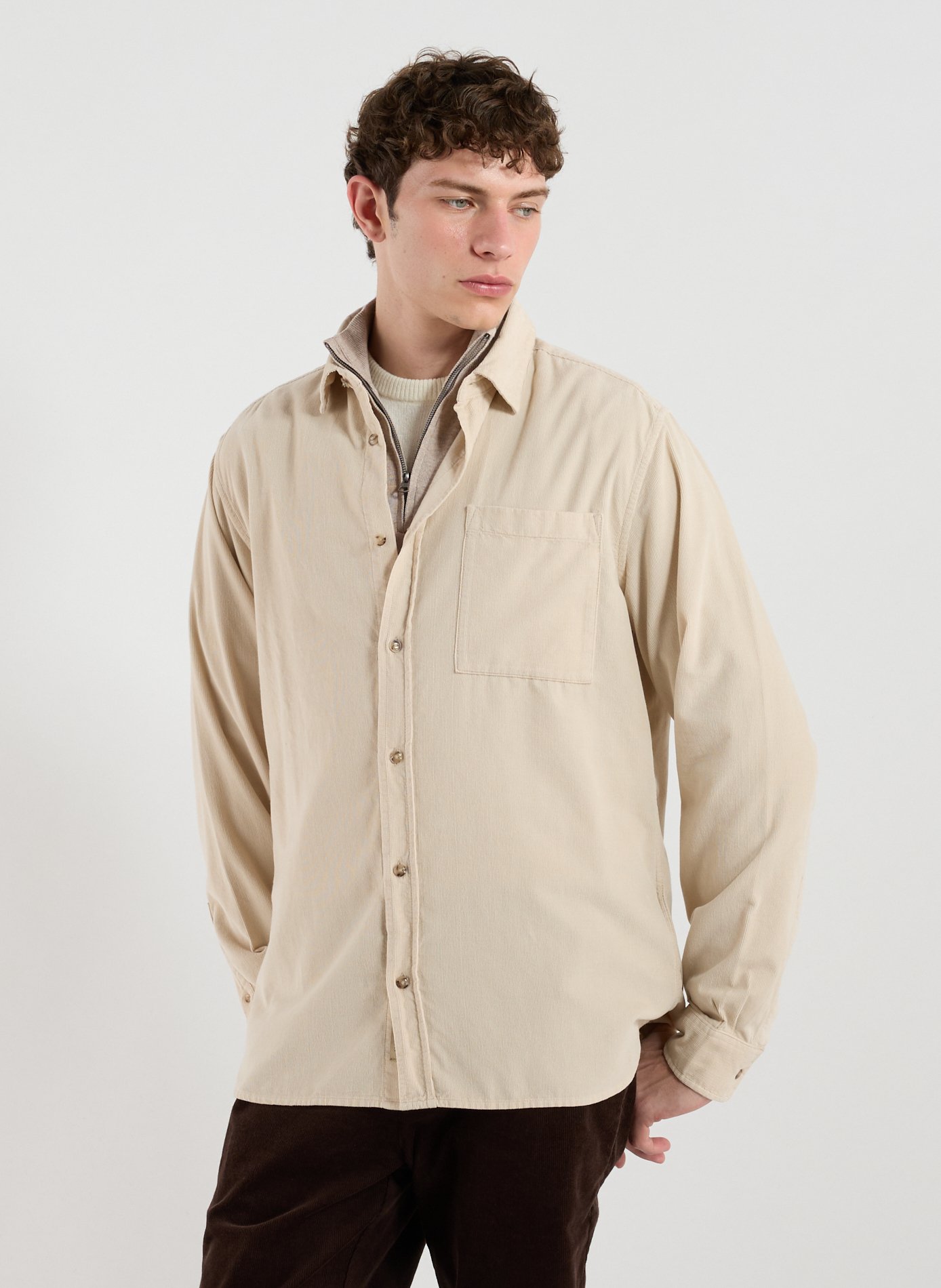 WOOLRICH Corduroy shirt Beige