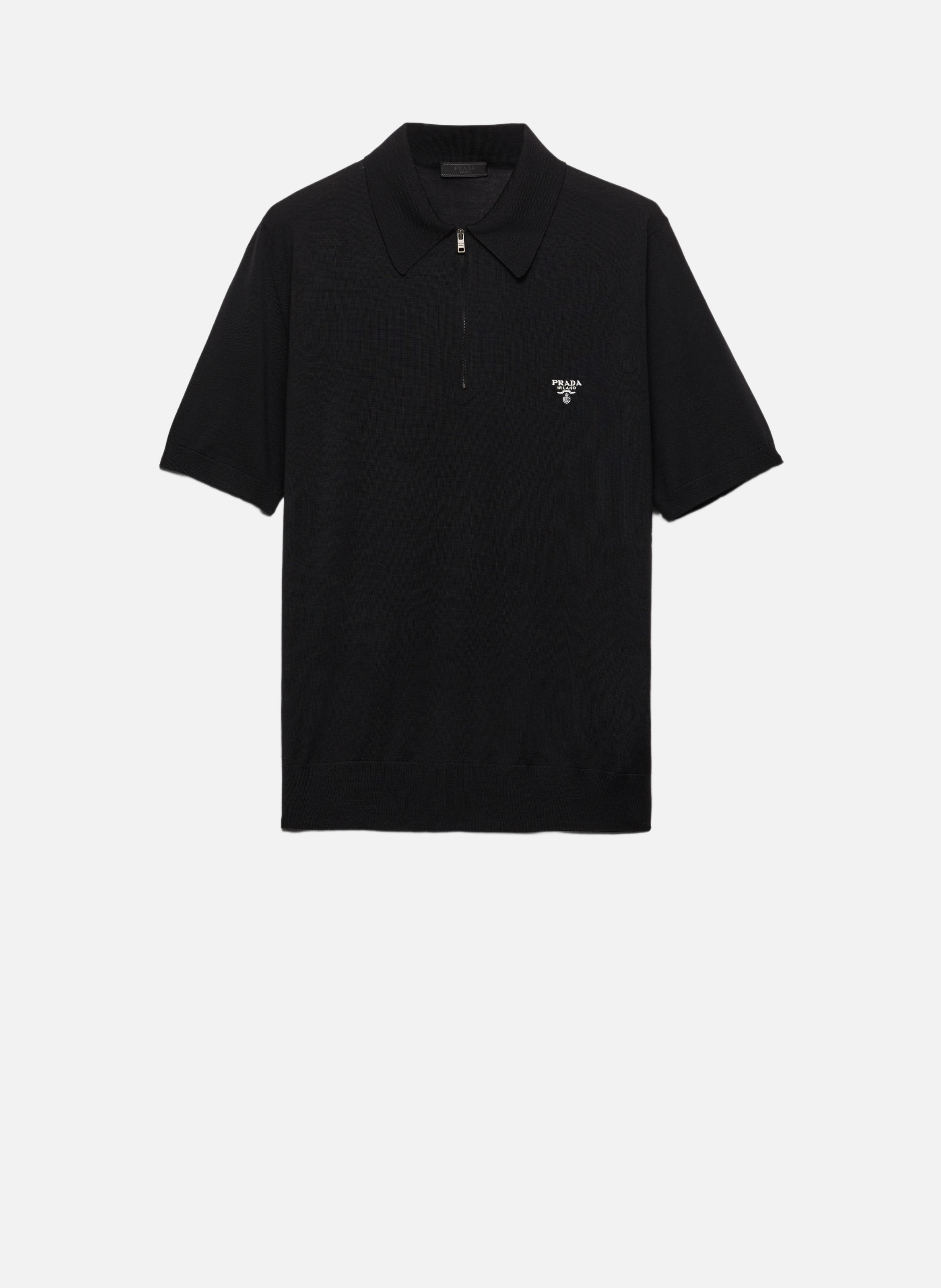 Polo en laine extra fine PRADA Noir