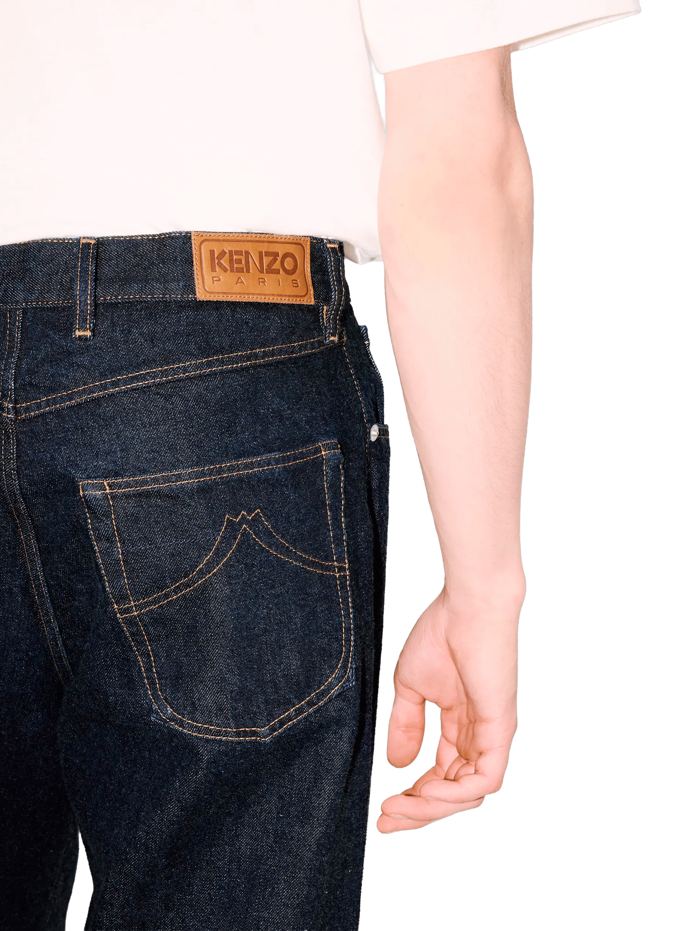 Straight cotton jeans KENZO Blue