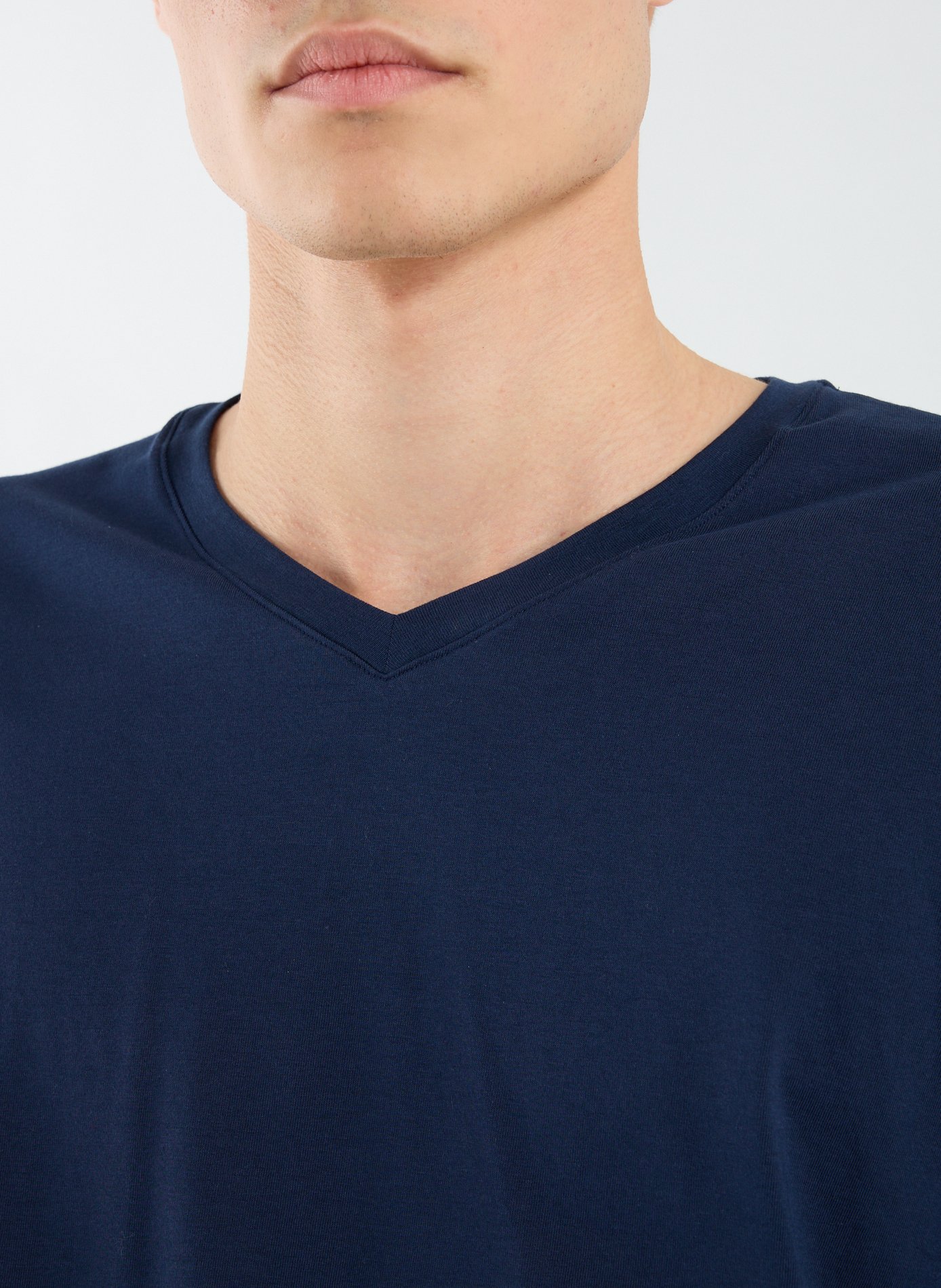 Long-sleeved cotton T-shirt HANRO Blue