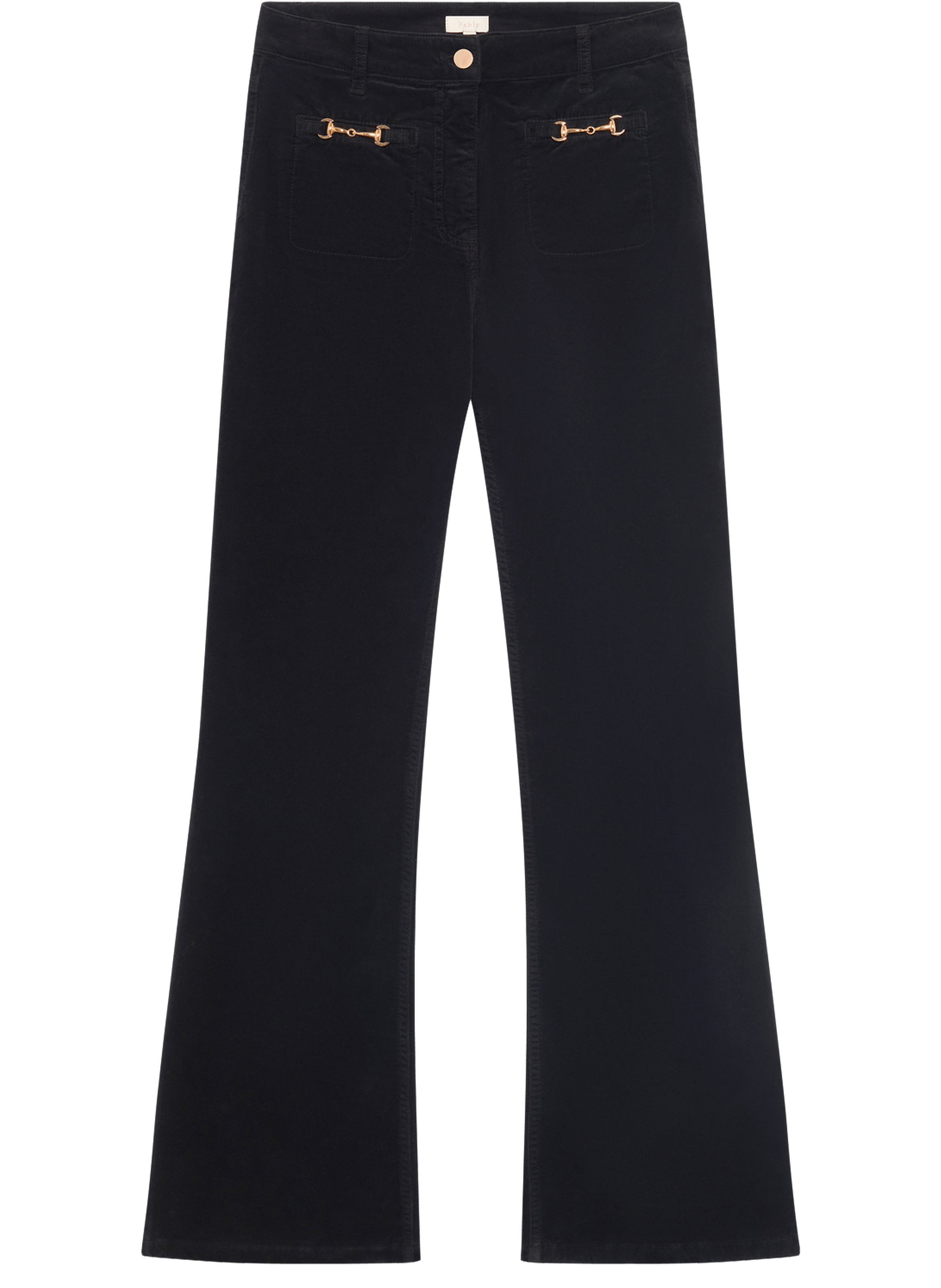 Pantalon flare en velours à mors - chrys PABLO Noir
