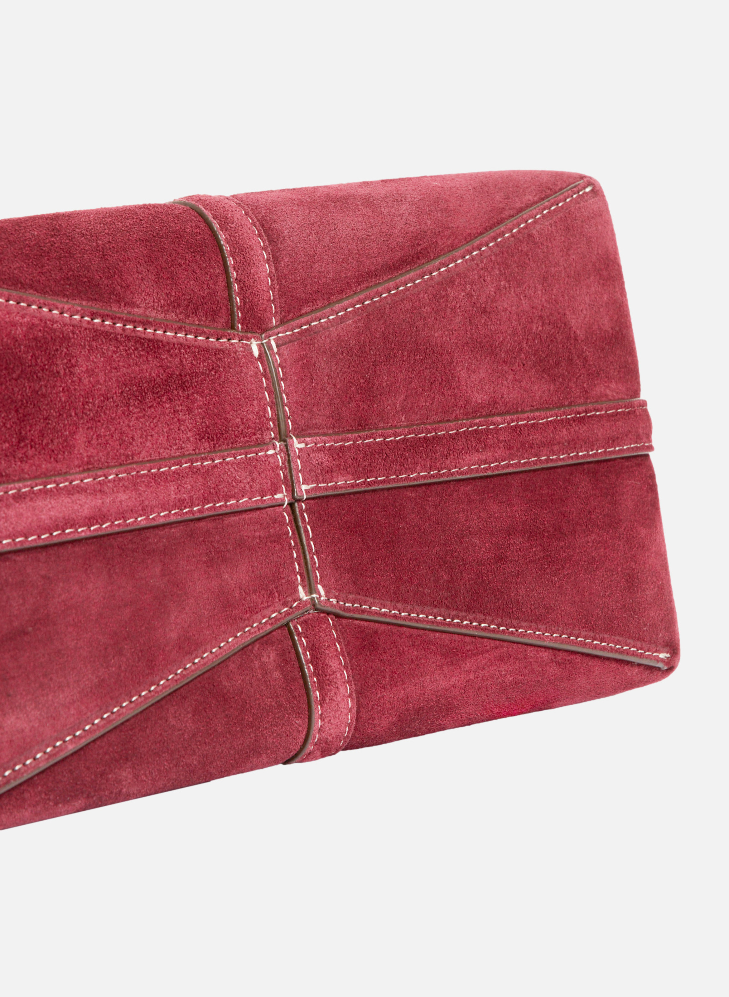 Petit cabas daily en cuir velours VANESSA BRUNO Rouge