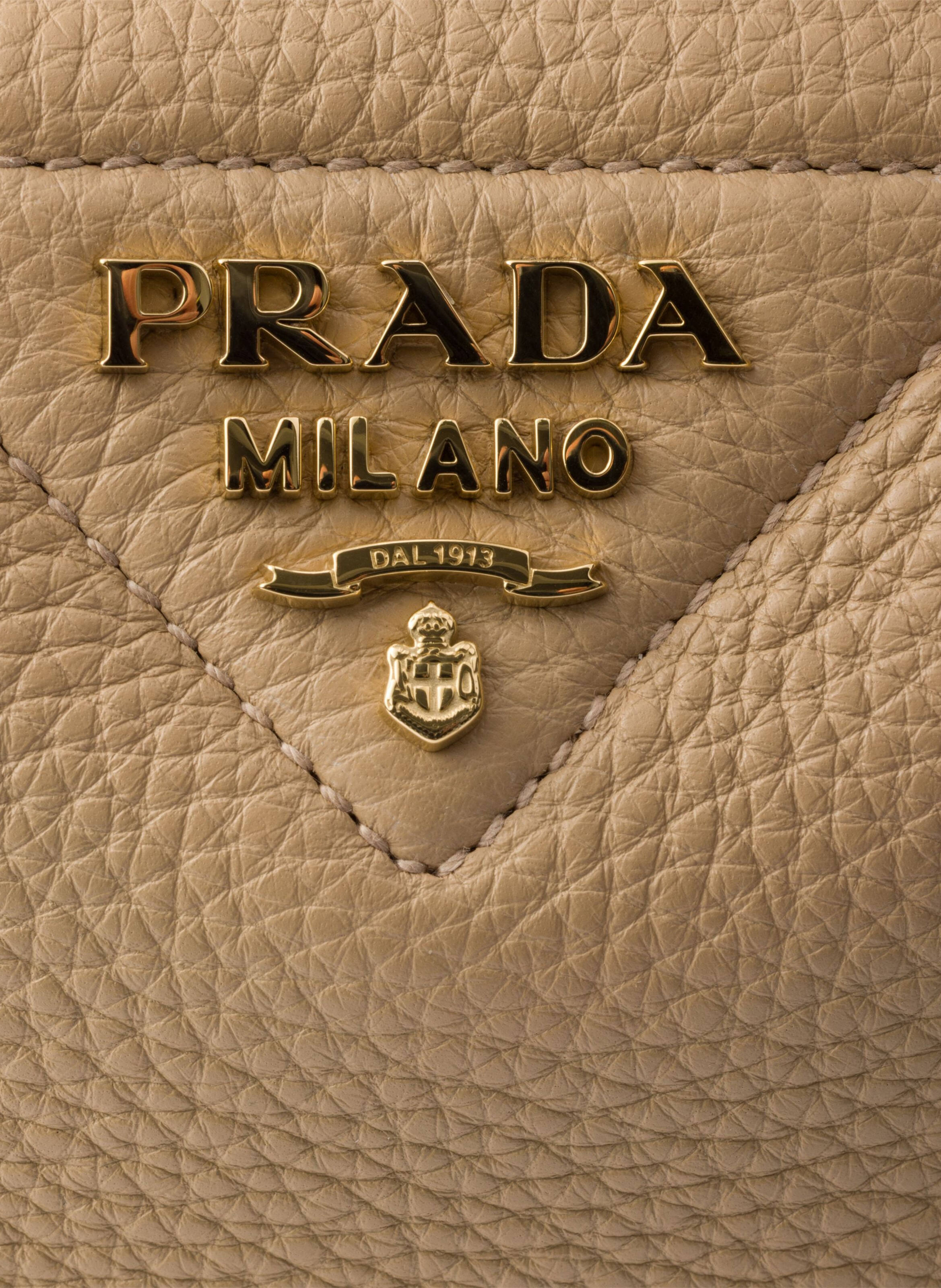 Petit sac à main en cuir PRADA Beige
