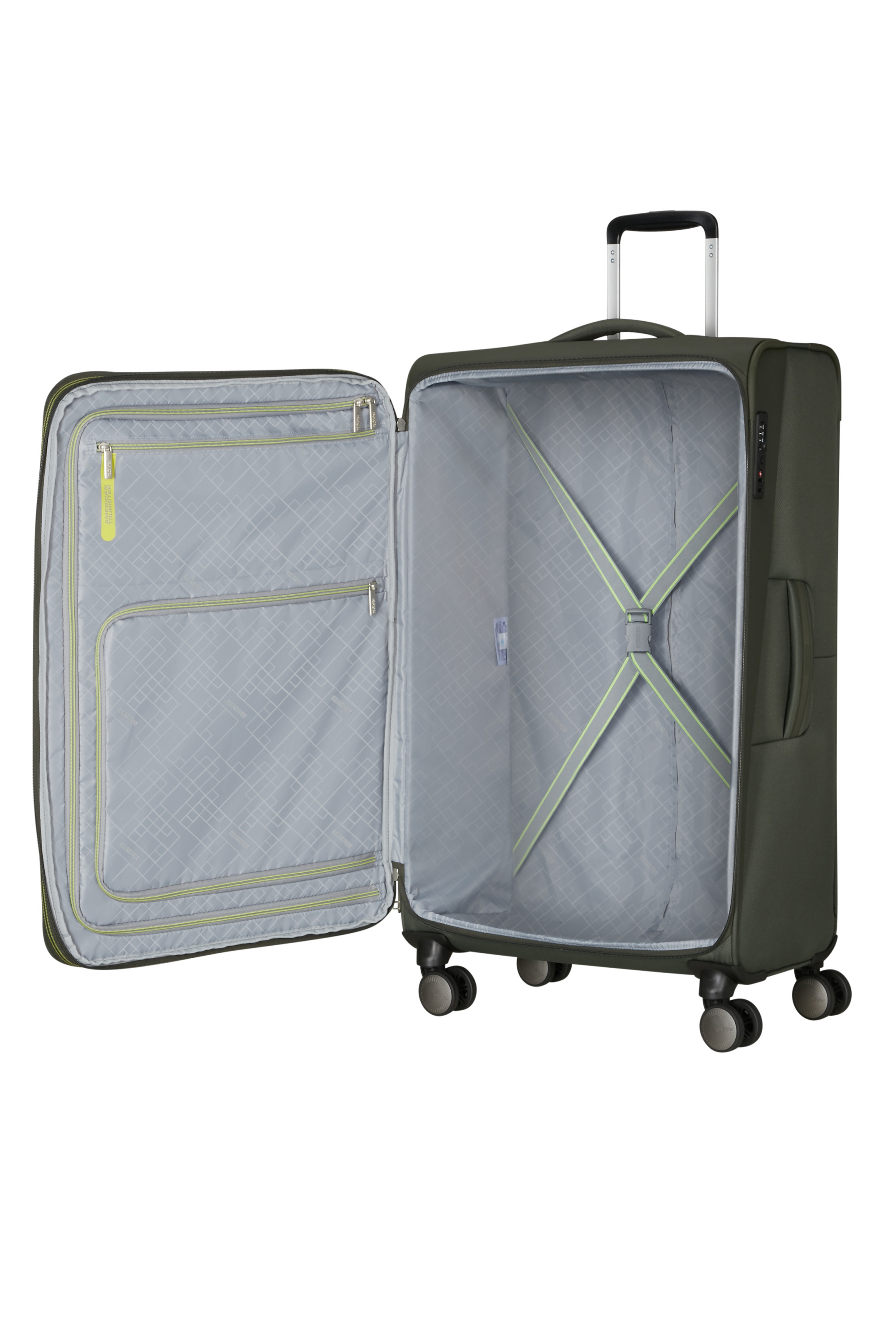 Wanderlite valise 4 roues taille l AMERICAN TOURISTER Kaki