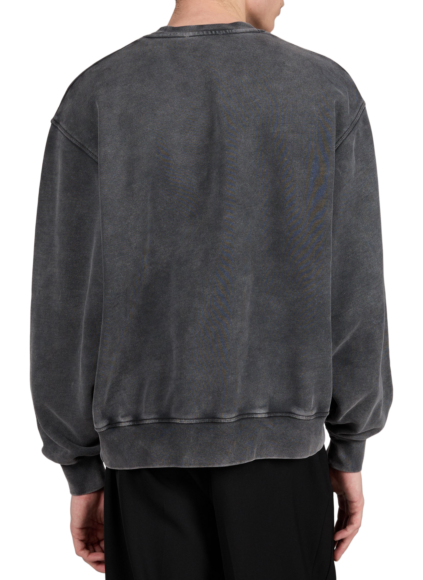 Sweat ample col rond en coton mélangé MAISON KITSUNÉ Noir