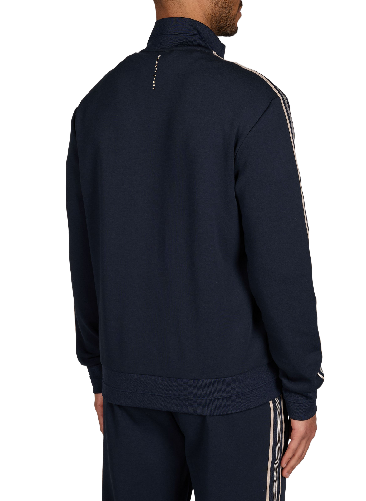 Sweat zippé en coton mélangé HACKETT Bleu