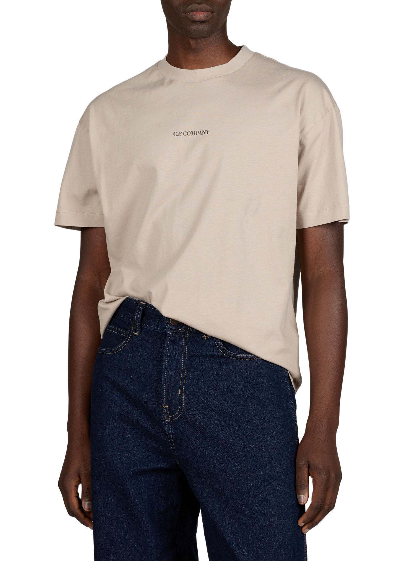 Cotton Logo T-shirt CP COMPANY Beige