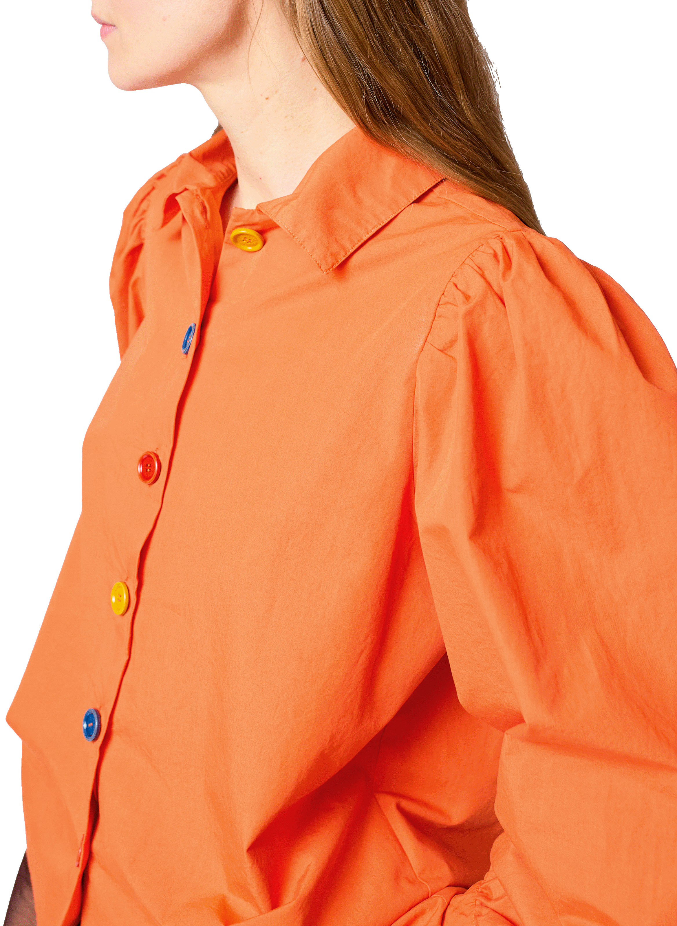 Chemise droite à col américain en coton BOBO CHOSES Orange